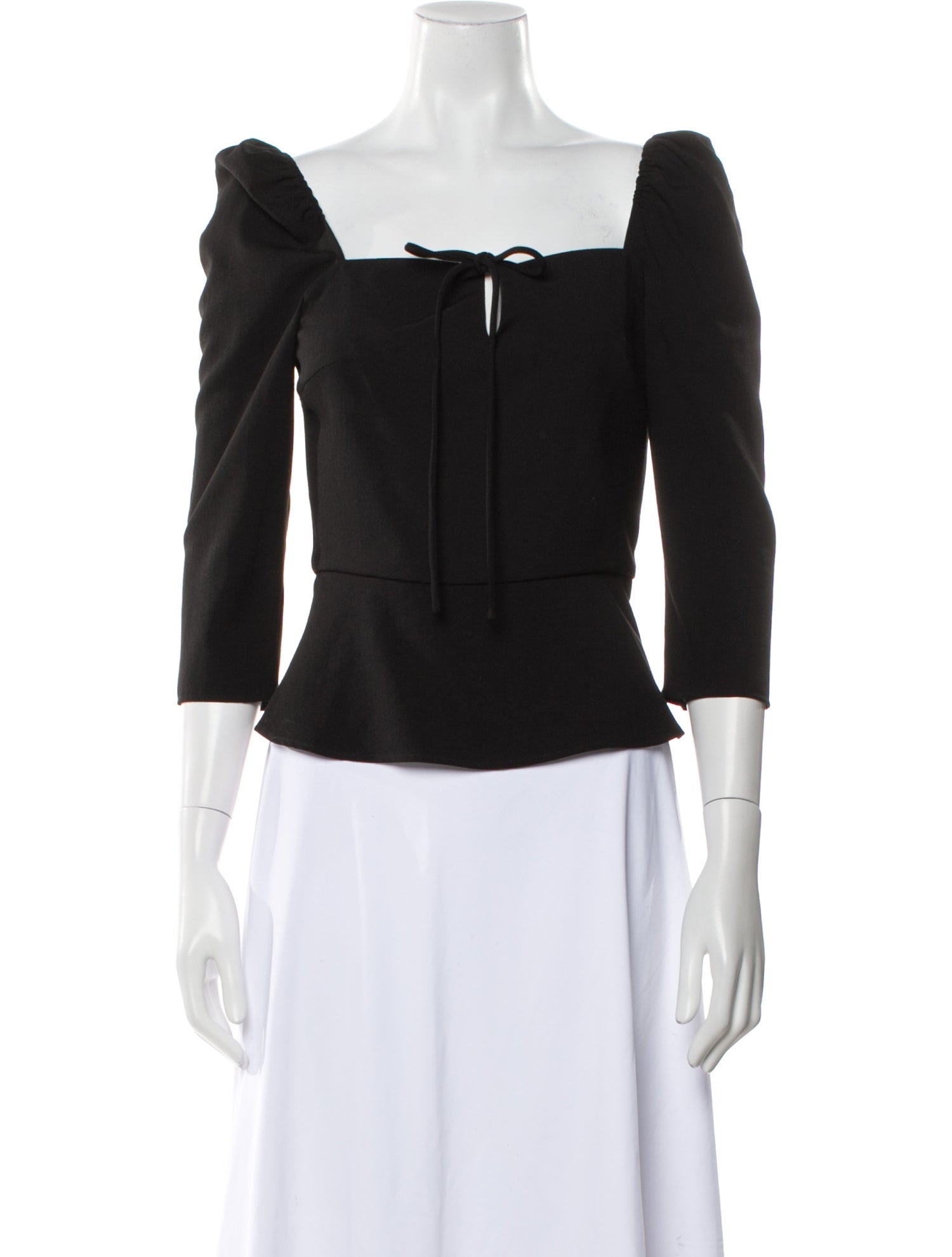 BA&SH Square Neckline Three-Quarter Sleeve Blouse