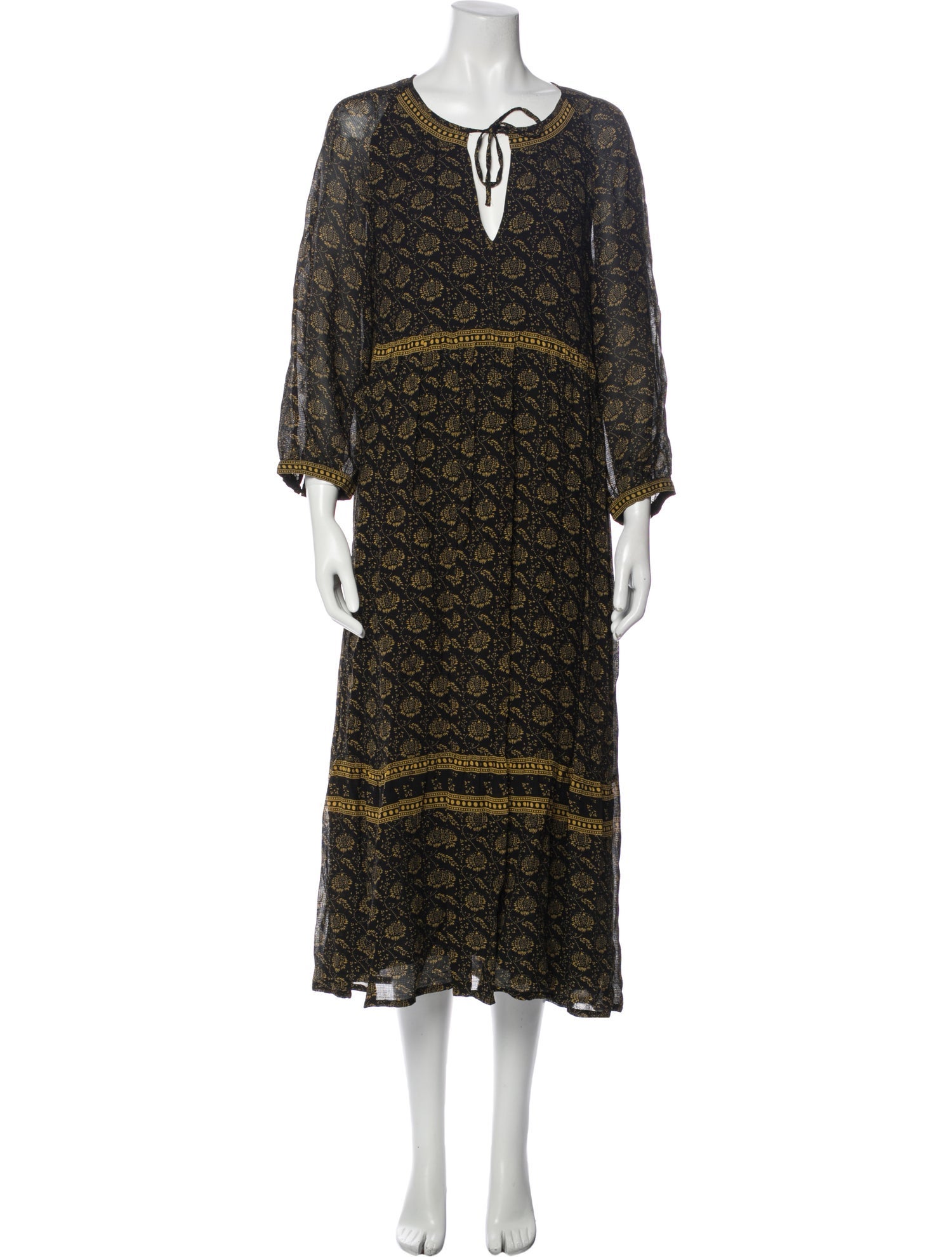 BA&SH Printed Midi Length Dress