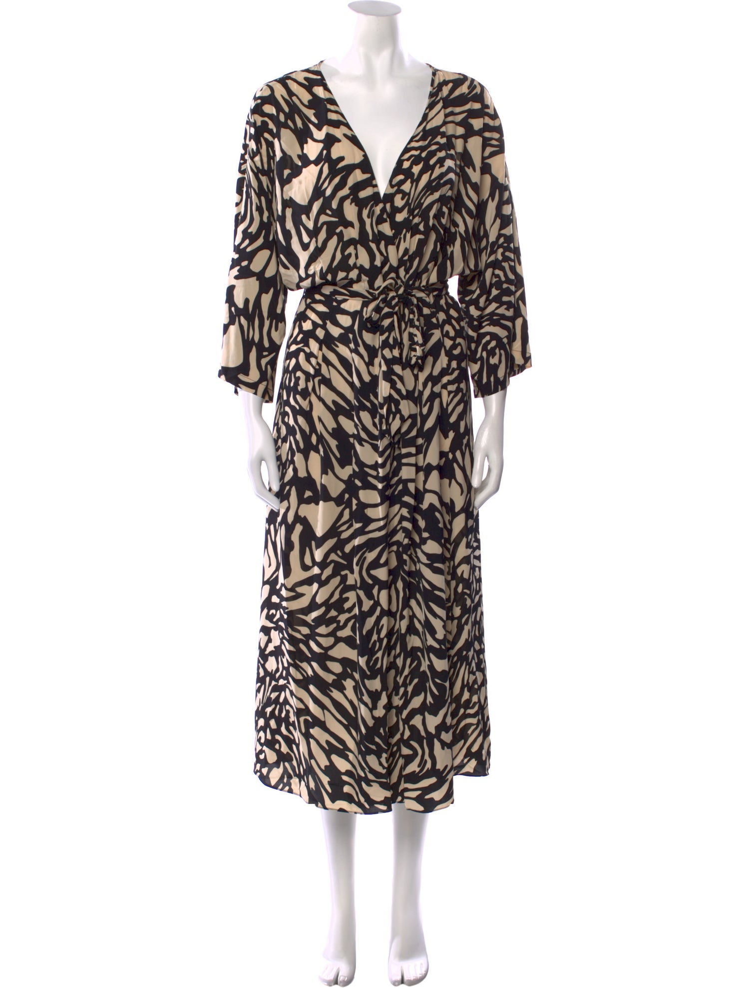 BA&SH Animal Print Long Dress