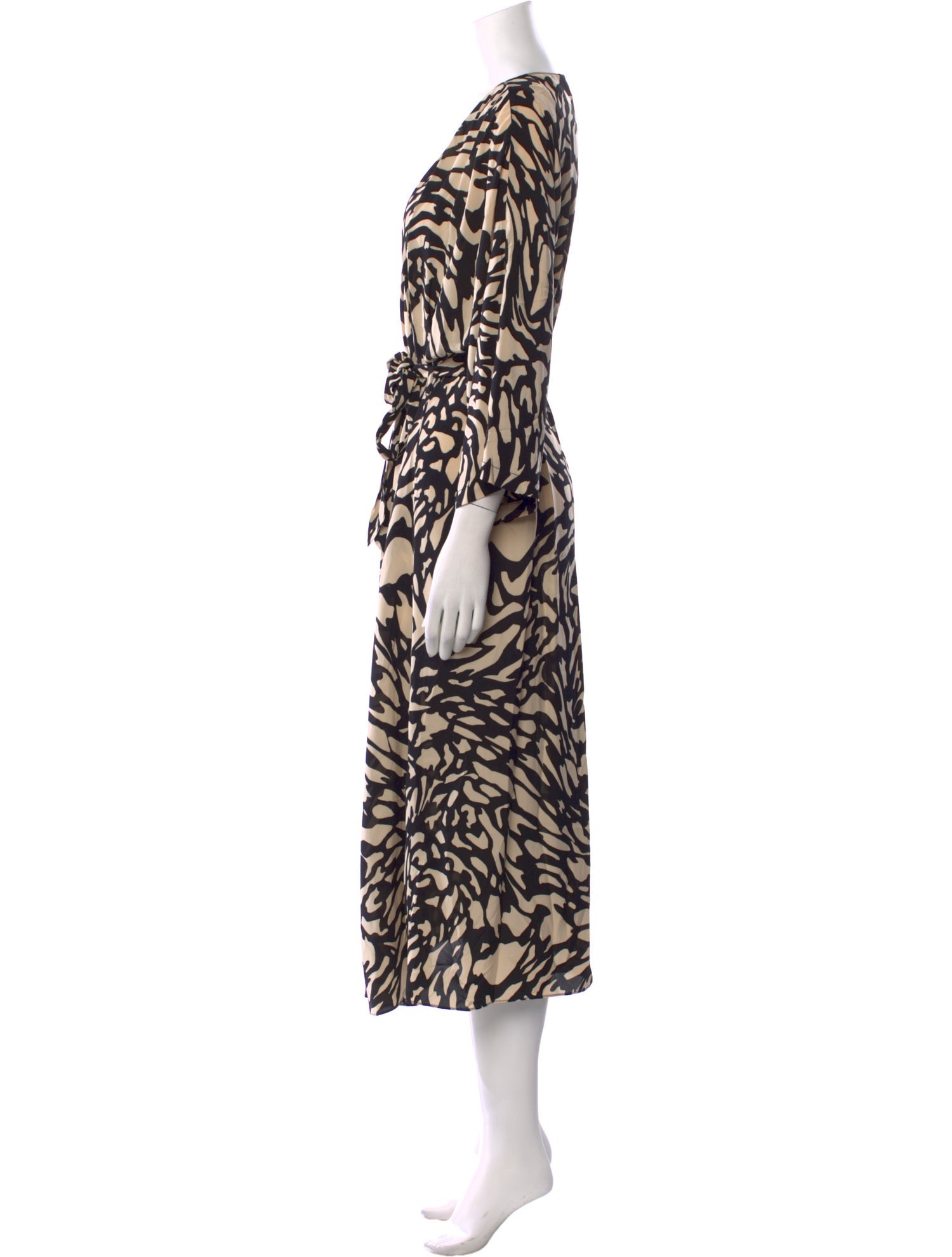 BA&SH Animal Print Long Dress