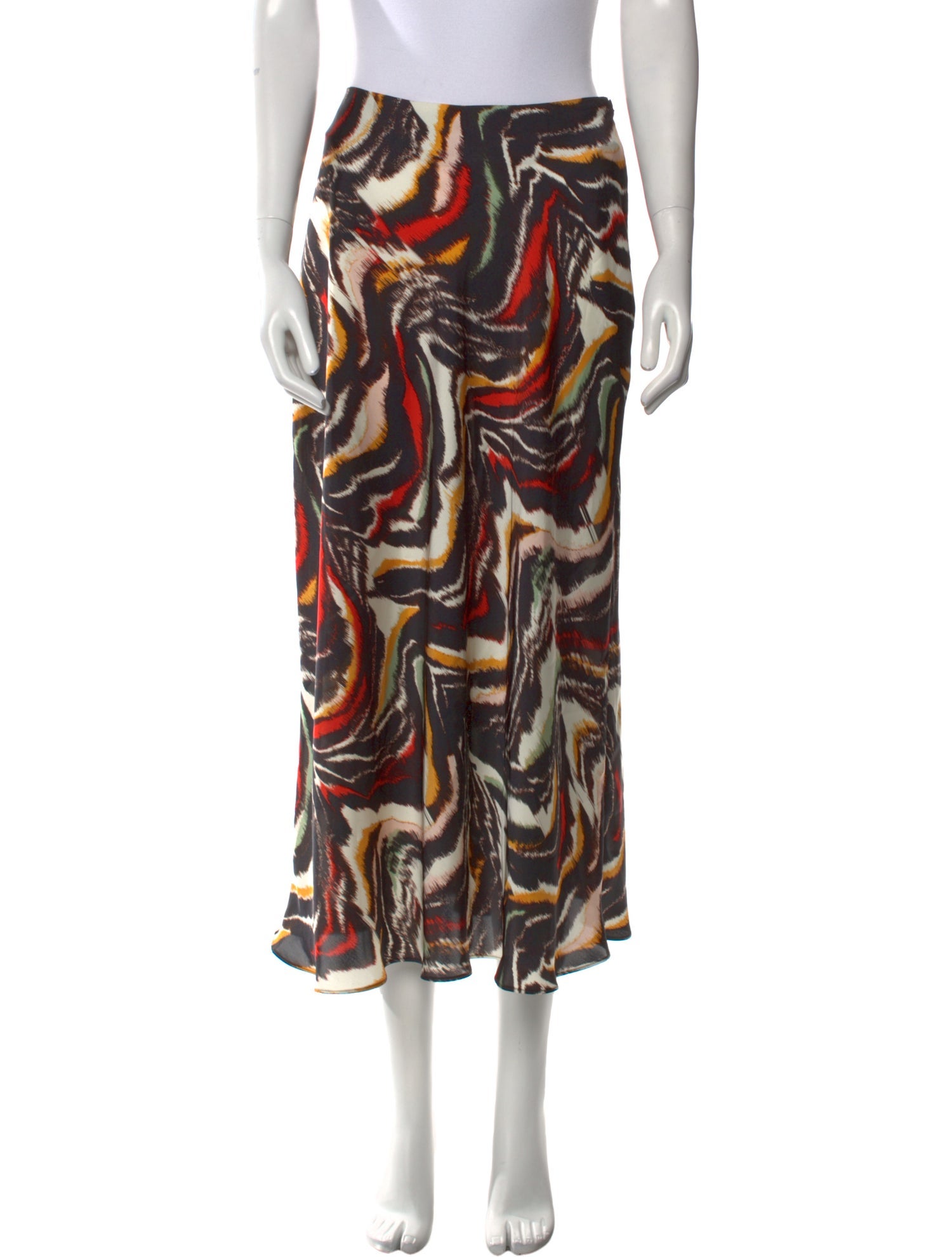 BA&SH Printed Midi Length Skirt
