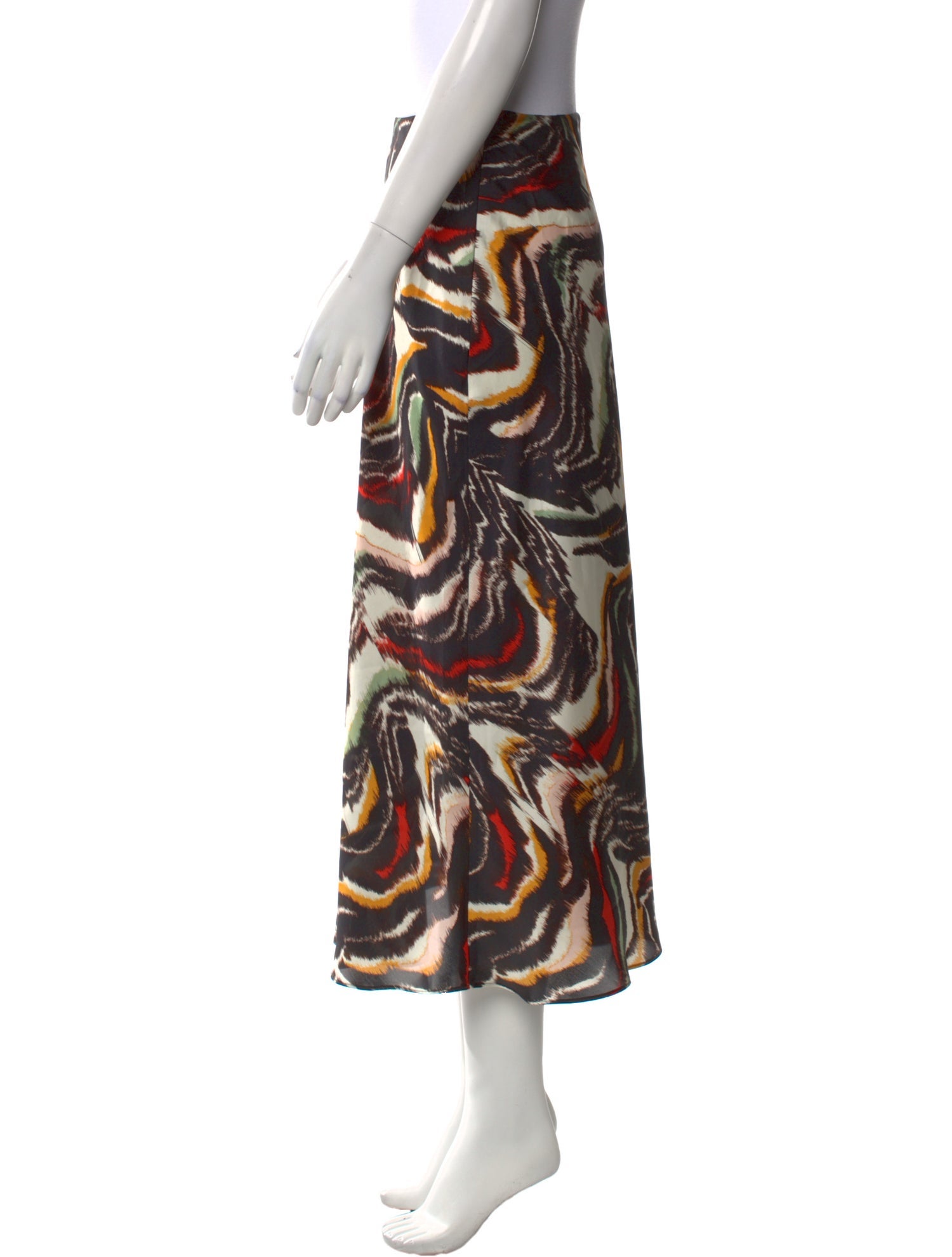 BA&SH Printed Midi Length Skirt