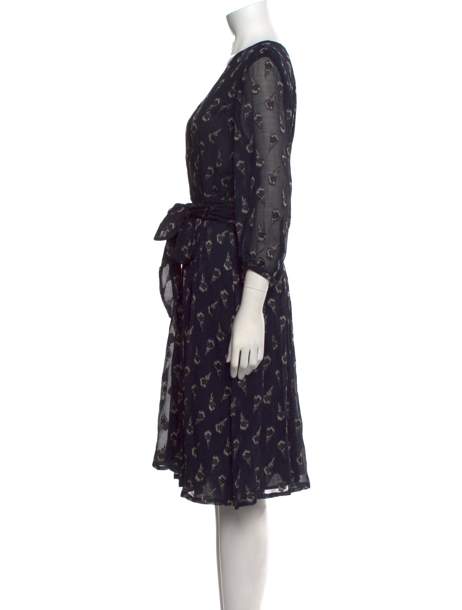 BA&SH Silk Midi Length Dress