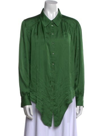 Ba&Sh Tops Long Sleeve Button-Up Top L