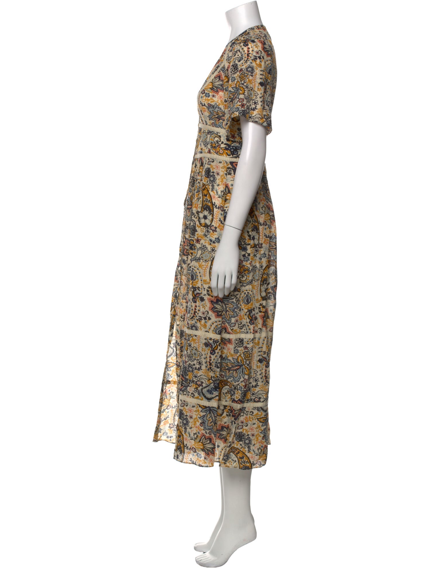 BA&SH Paisley Print Long Dress