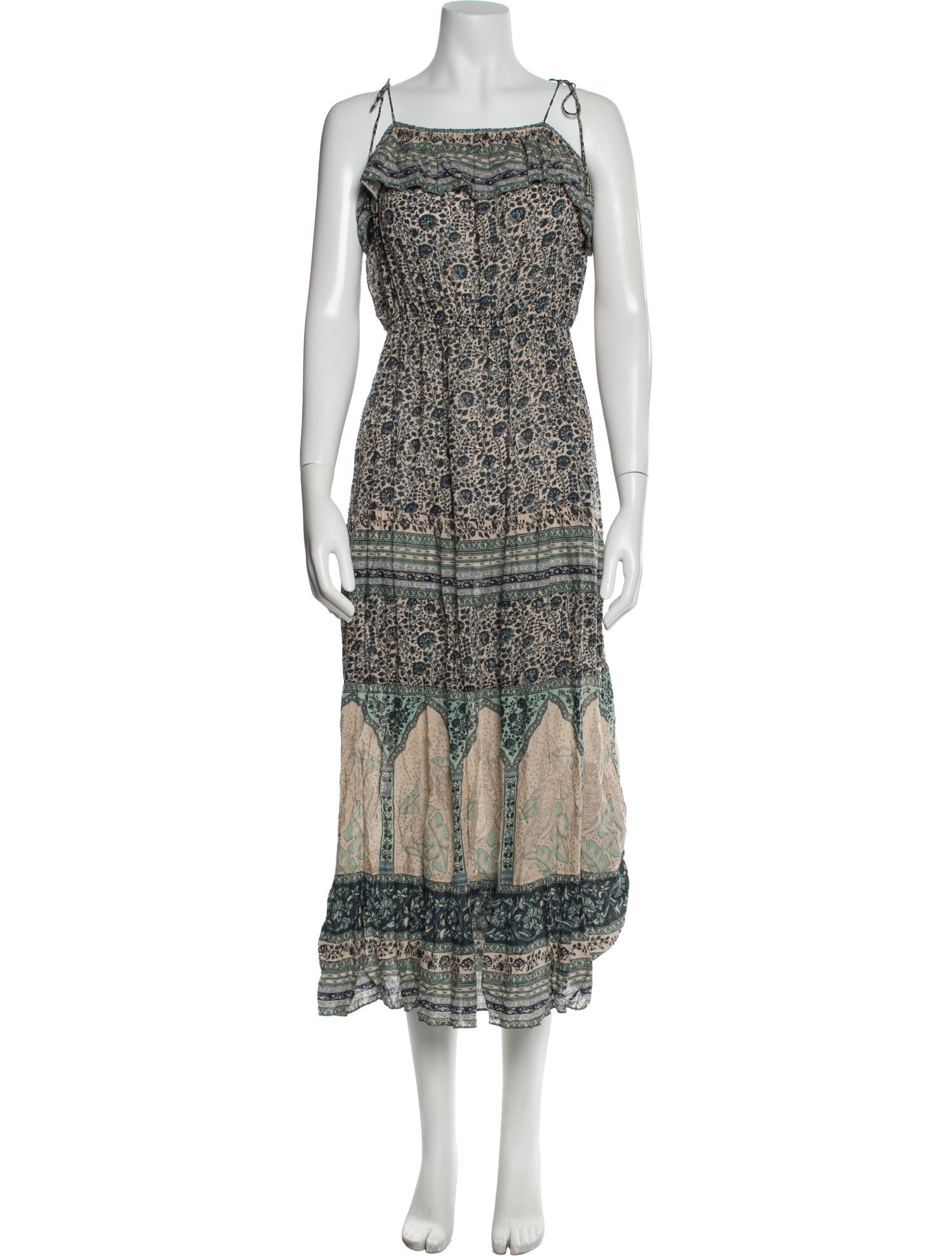 BA&SH Floral Print Long Dress