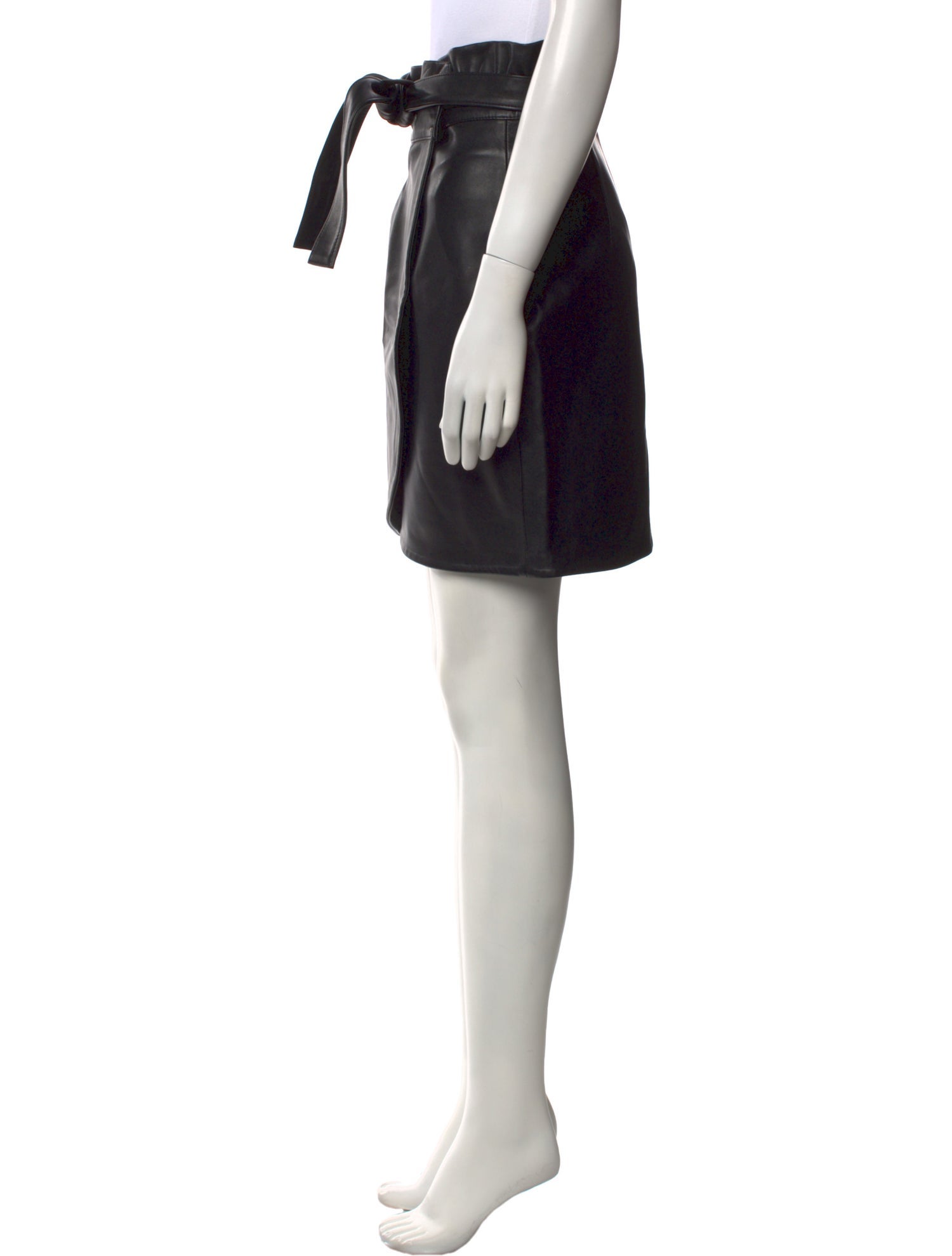 BA&SH Lamb Leather Knee-Length Skirt