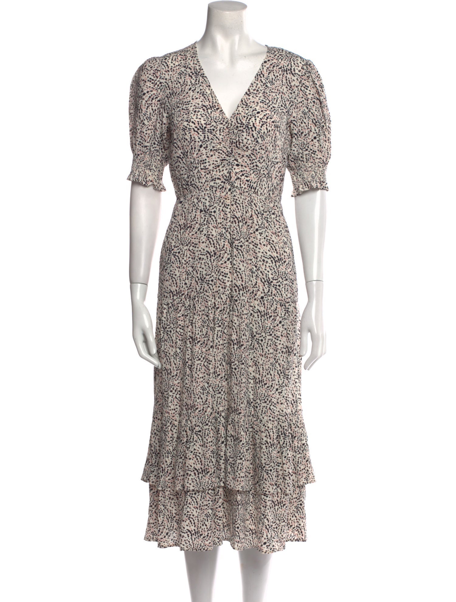 BA&SH Printed Midi Length Dress