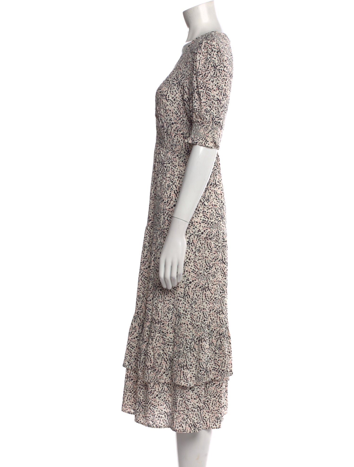 BA&SH Printed Midi Length Dress