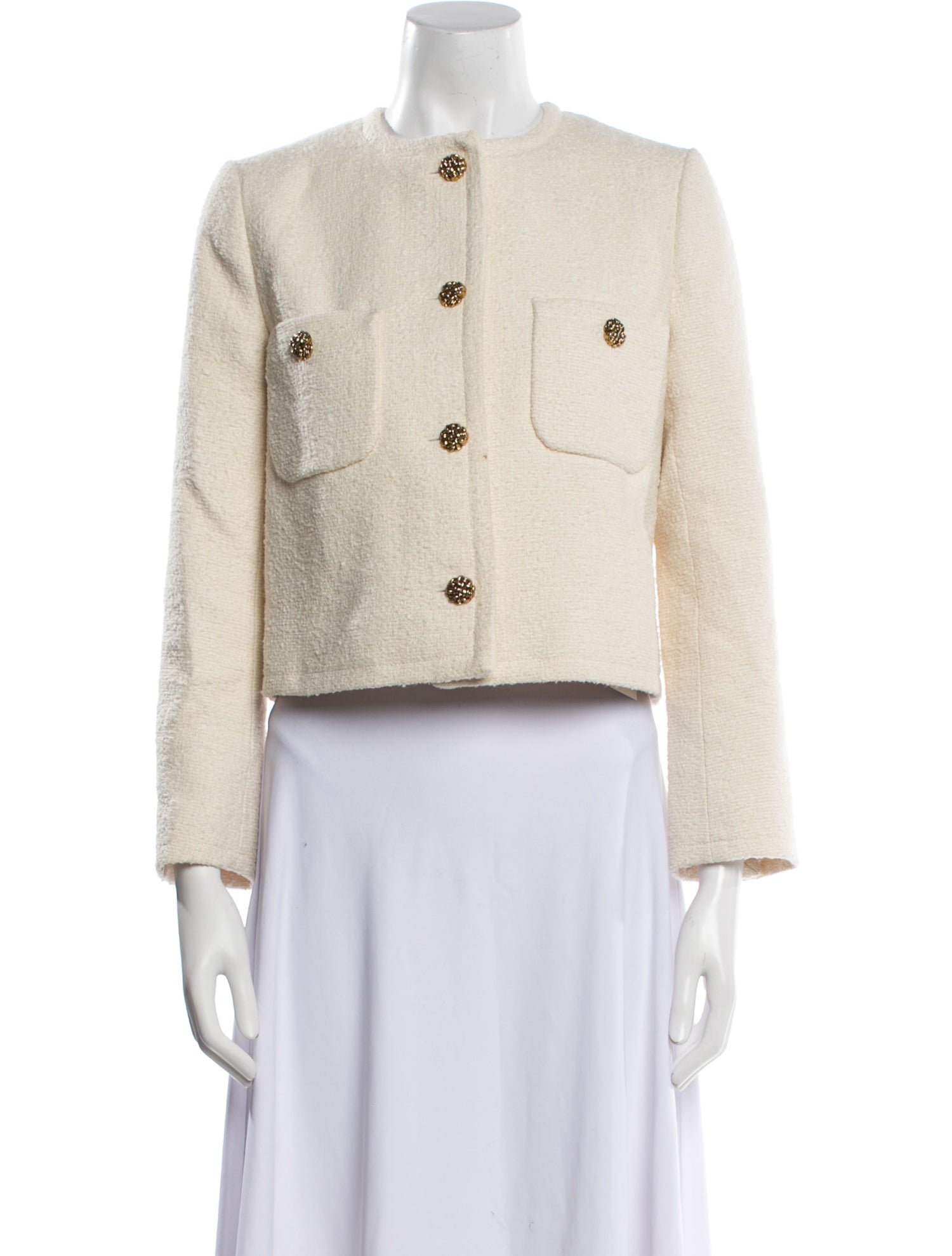 BA&SH Tweed Pattern Evening Jacket