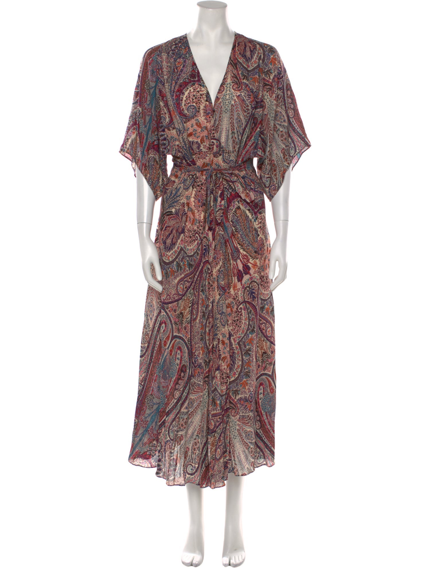 BA&SH Paisley Print Long Dress