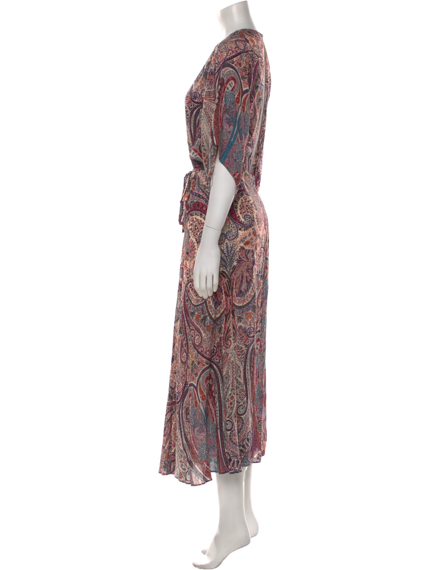 BA&SH Paisley Print Long Dress