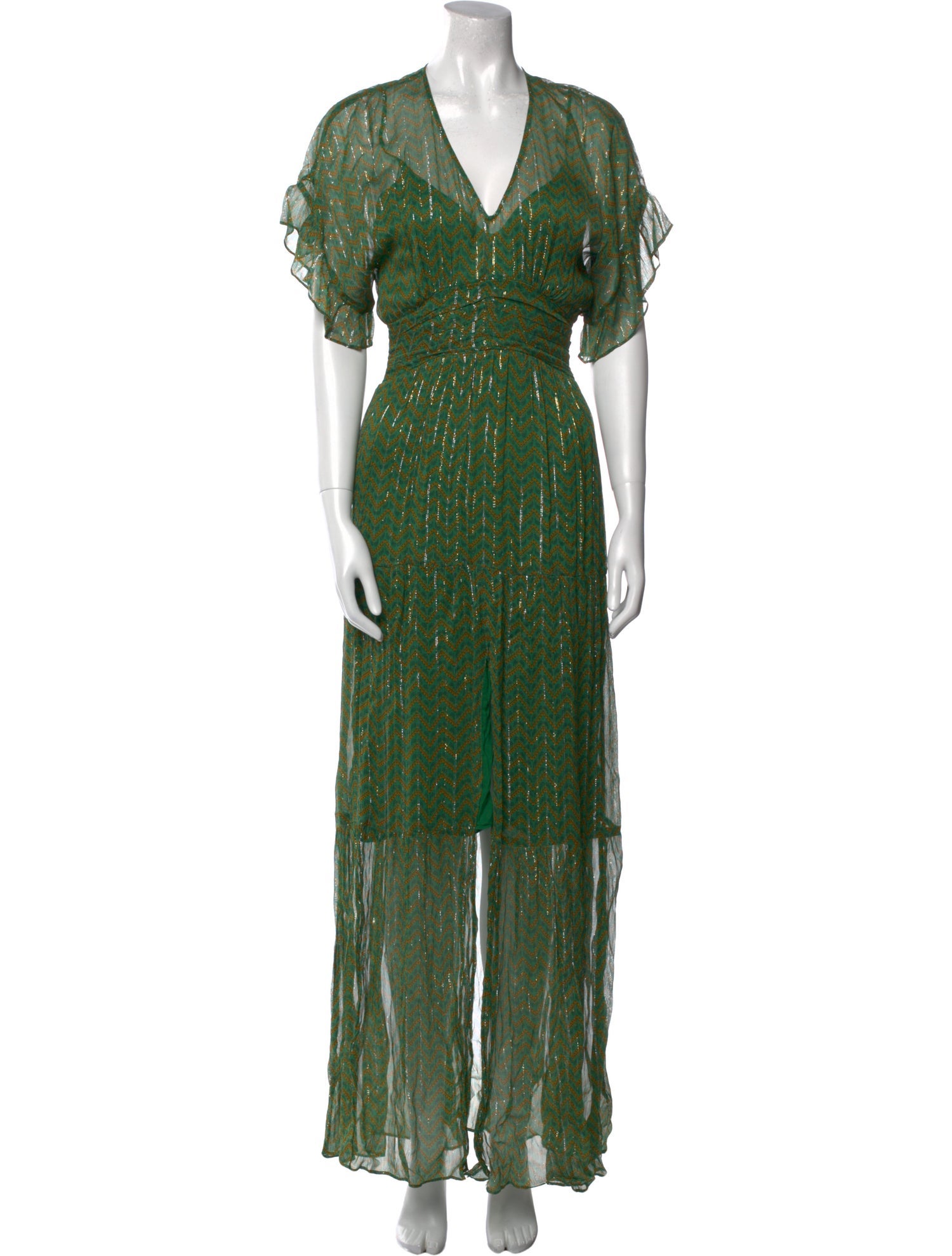 BA&SH Printed Long Dress