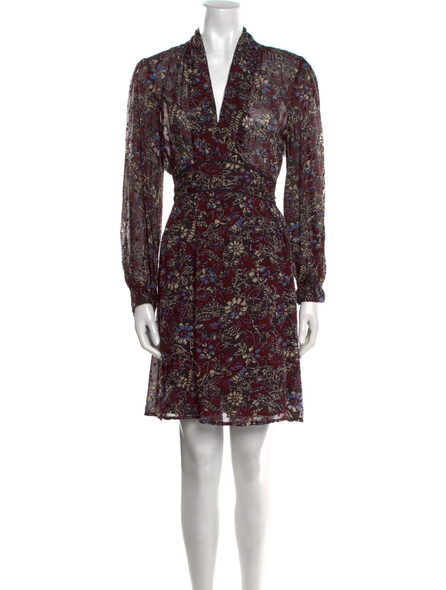 BA&SH Floral Print Knee-Length Dress