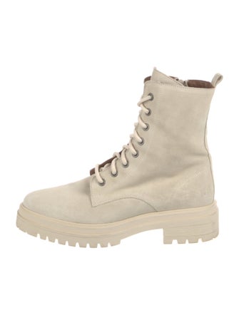 BA&SH Suede Combat Boots