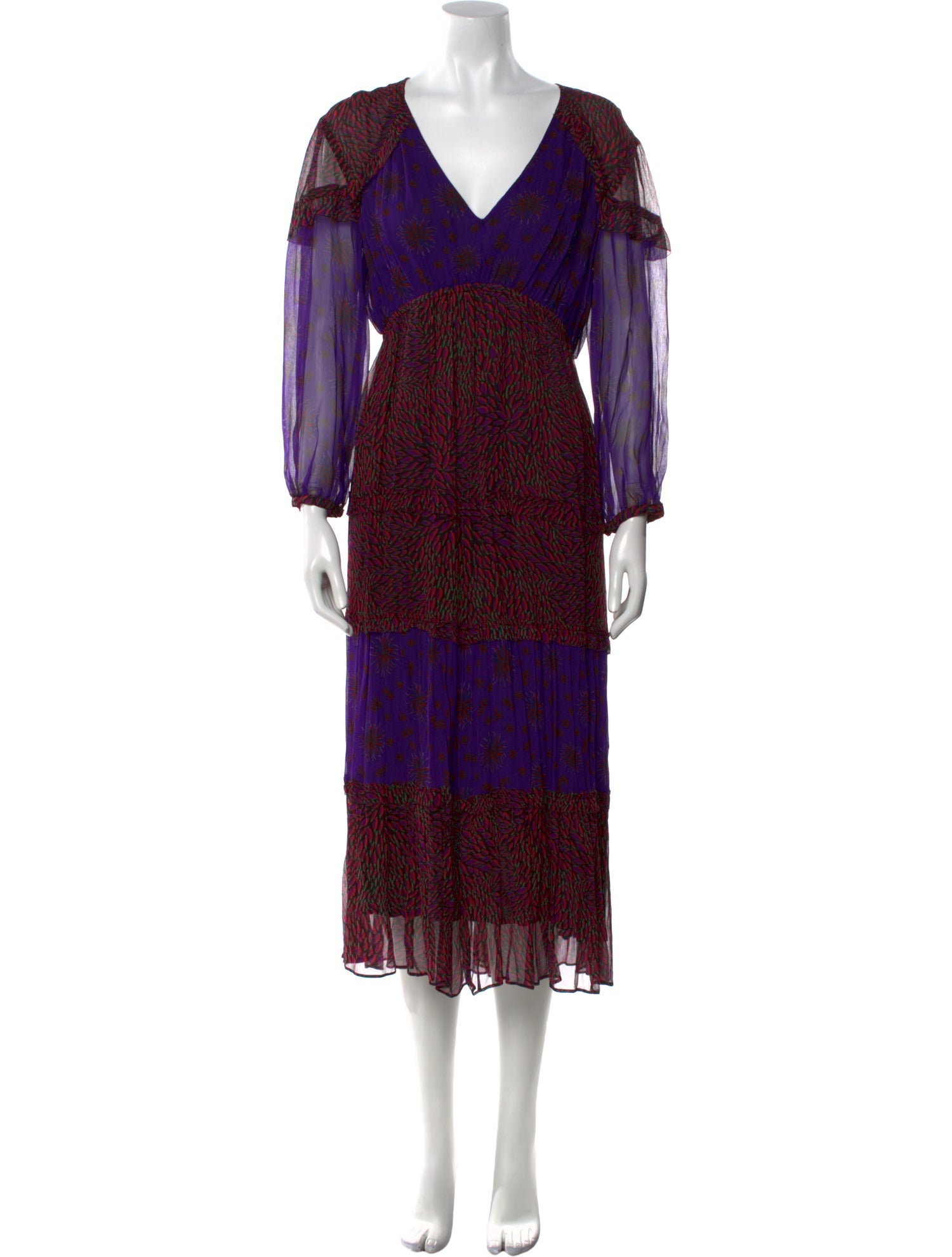 BA&SH Printed Long Dress