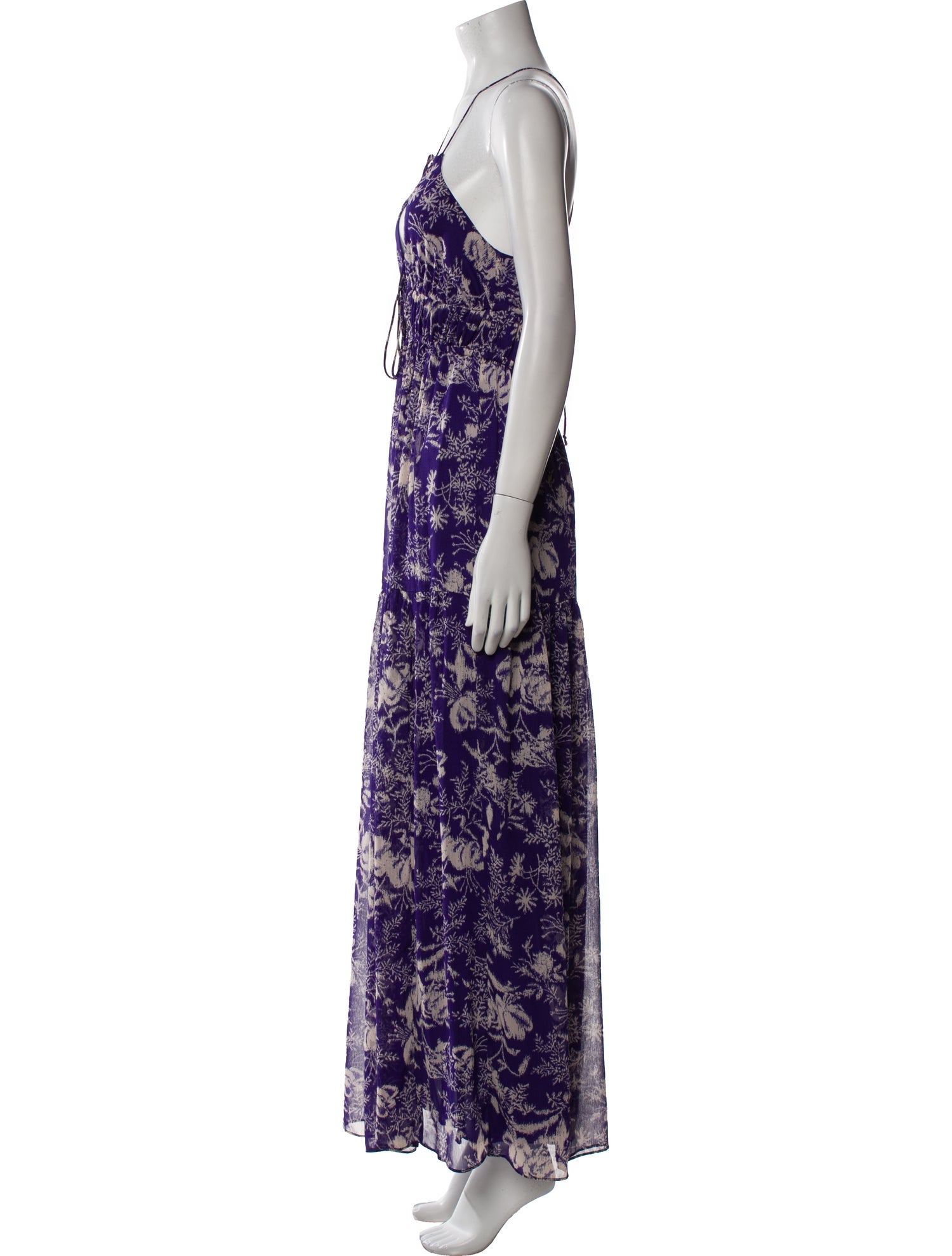 BA&SH Floral Print Long Dress