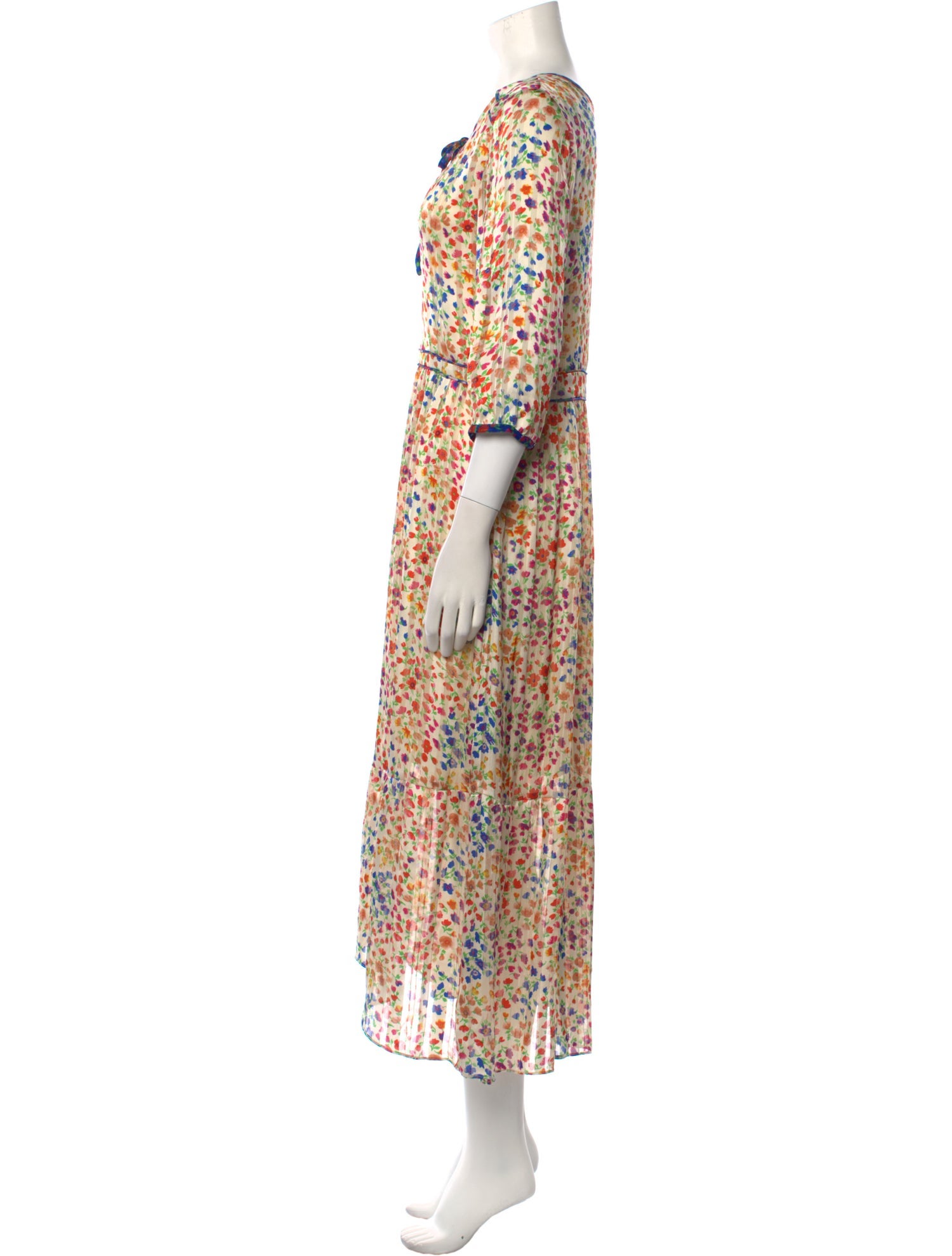 BA&SH Floral Print Long Dress