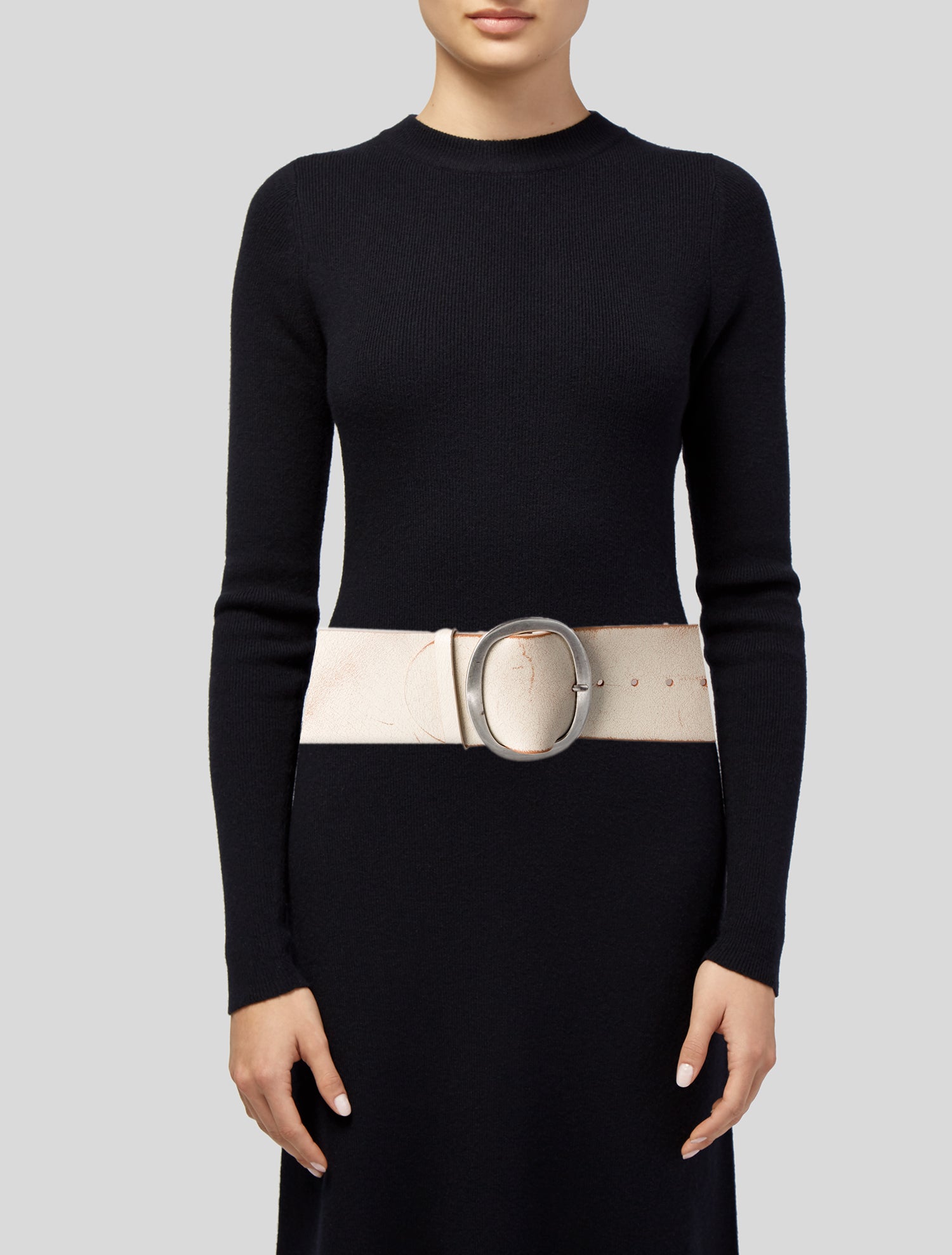 BA&SH Wide Leather Waist Belt
