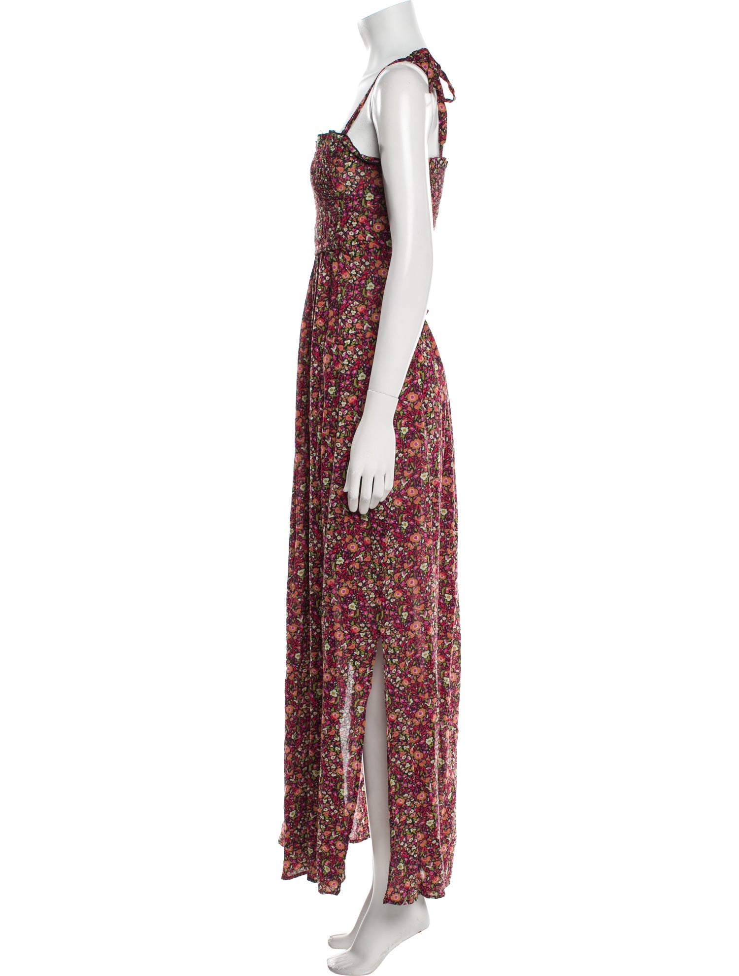 BA&SH Floral Print Long Dress