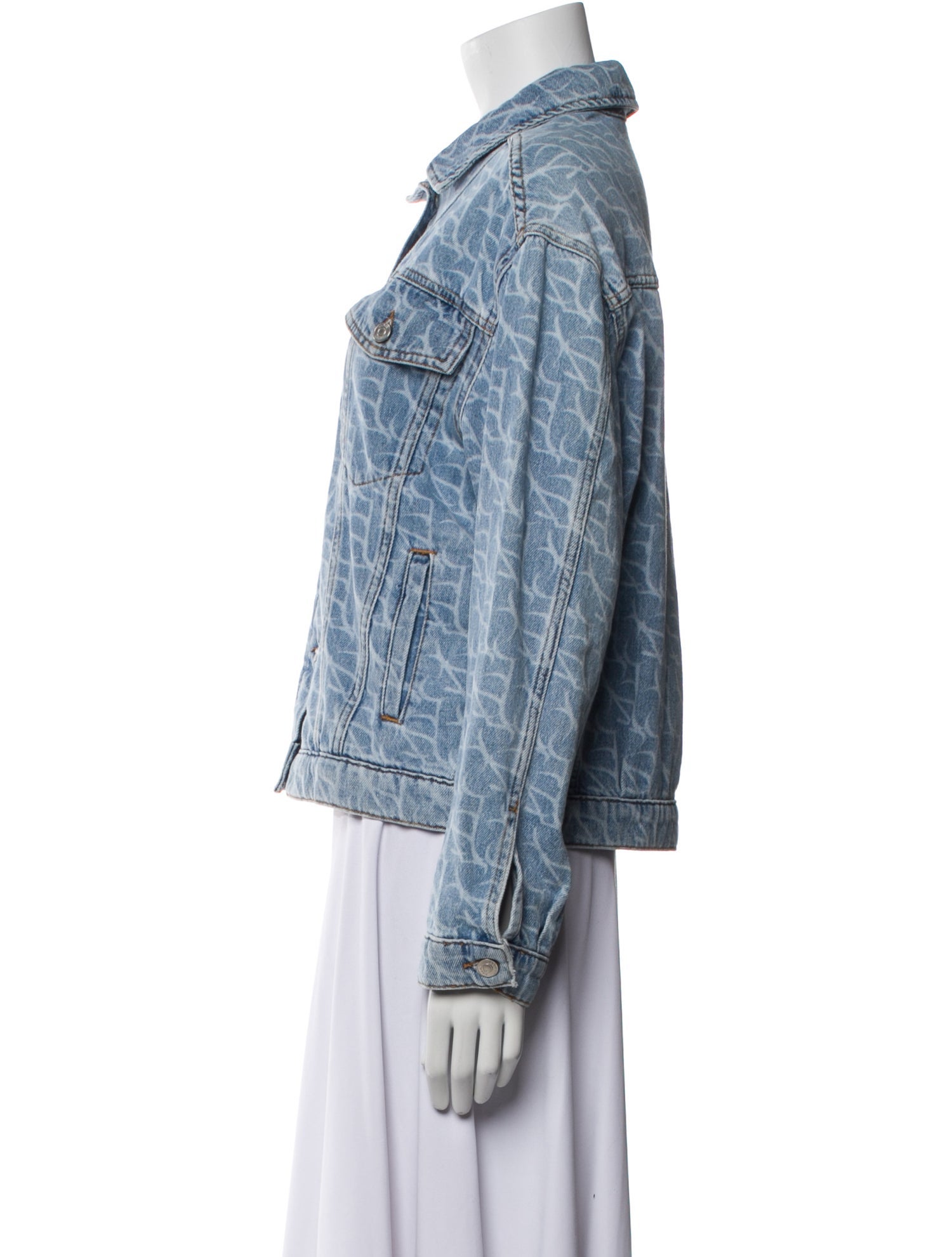 BA&SH Printed Denim Jacket