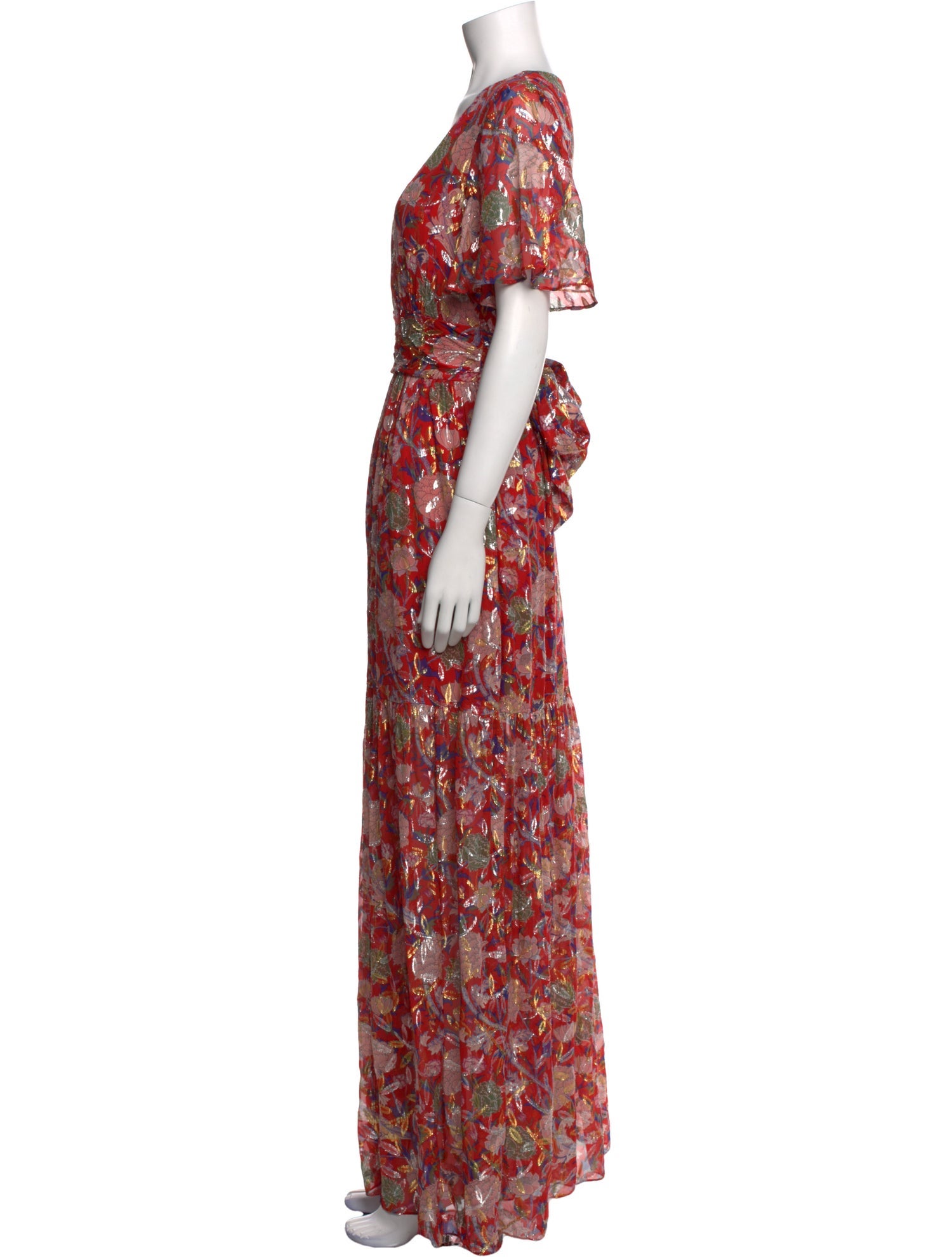 BA&SH Silk Long Dress