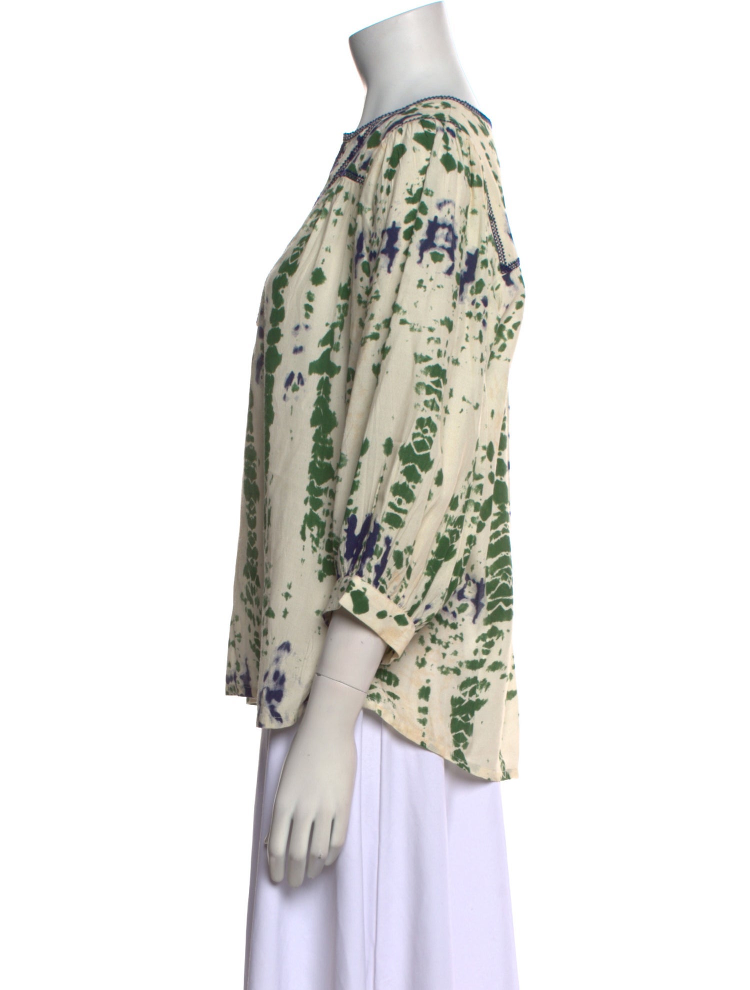 BA&SH Printed V-Neck Blouse