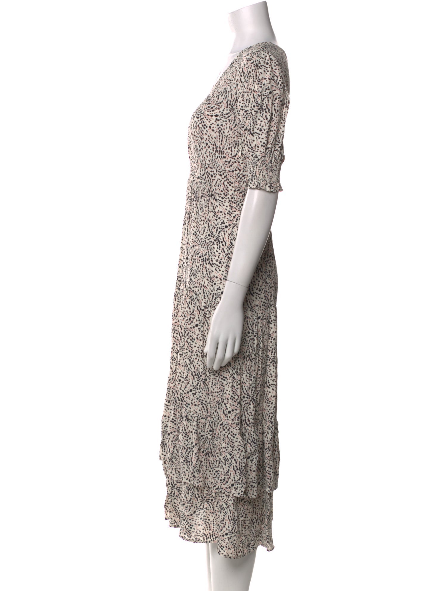 BA&SH Printed Midi Length Dress