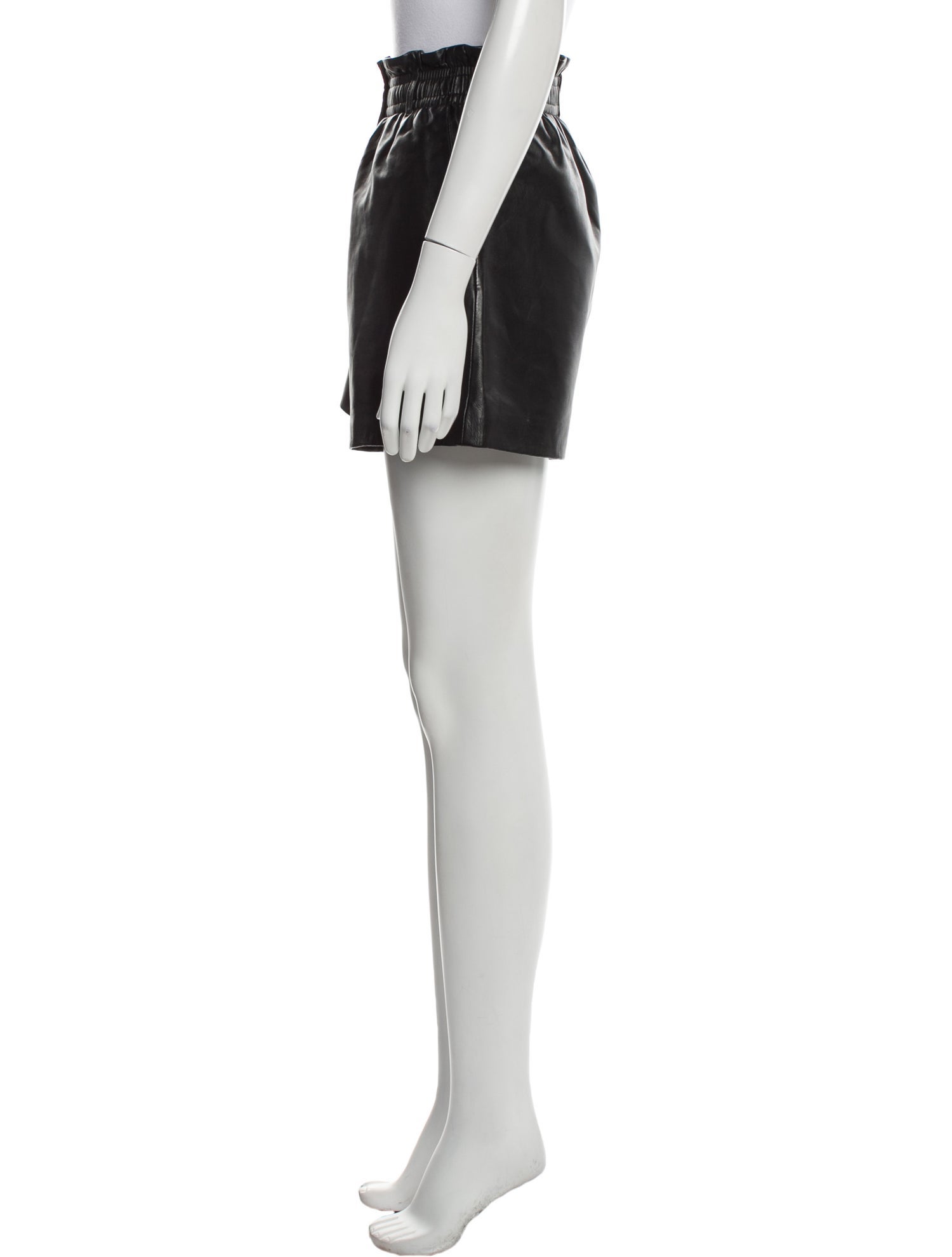 BA&SH Leather Mini Shorts