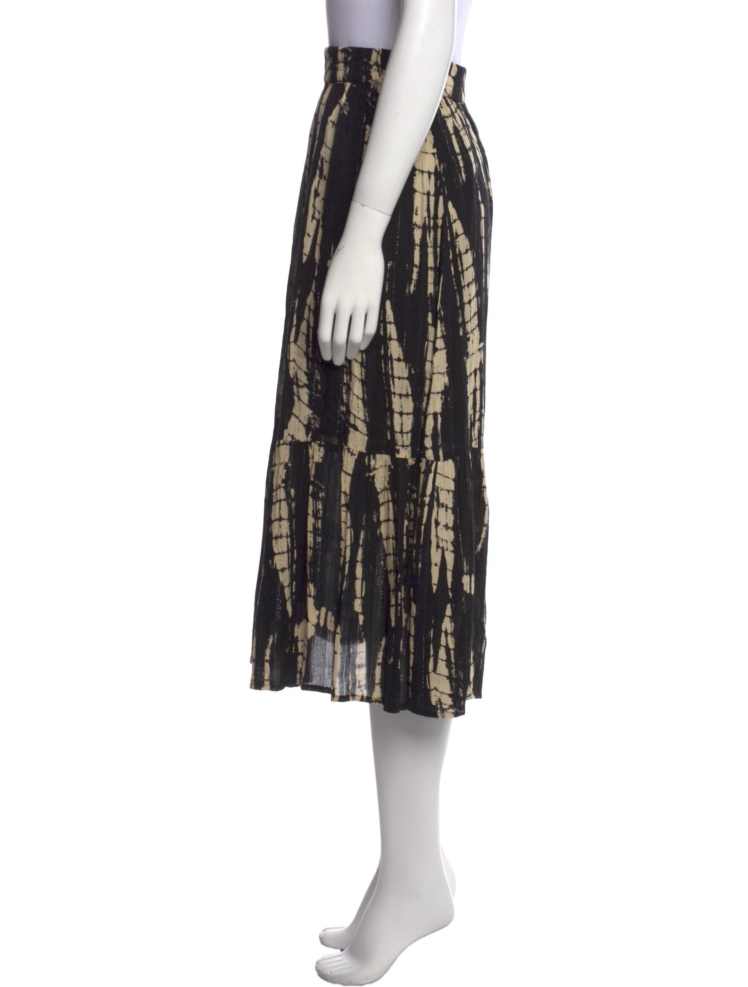 BA&SH Printed Midi Length Skirt