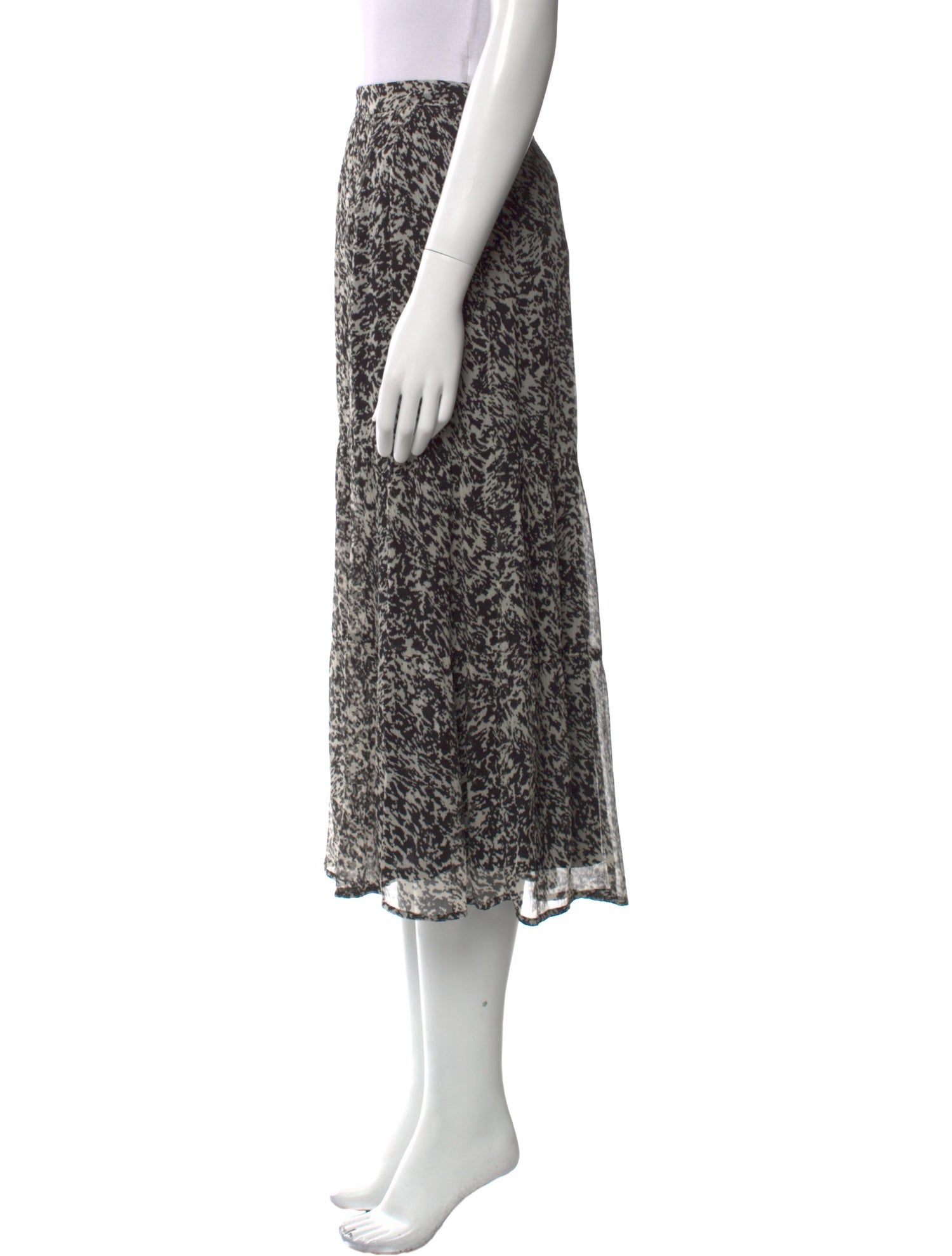 BA&SH Printed Midi Length Skirt