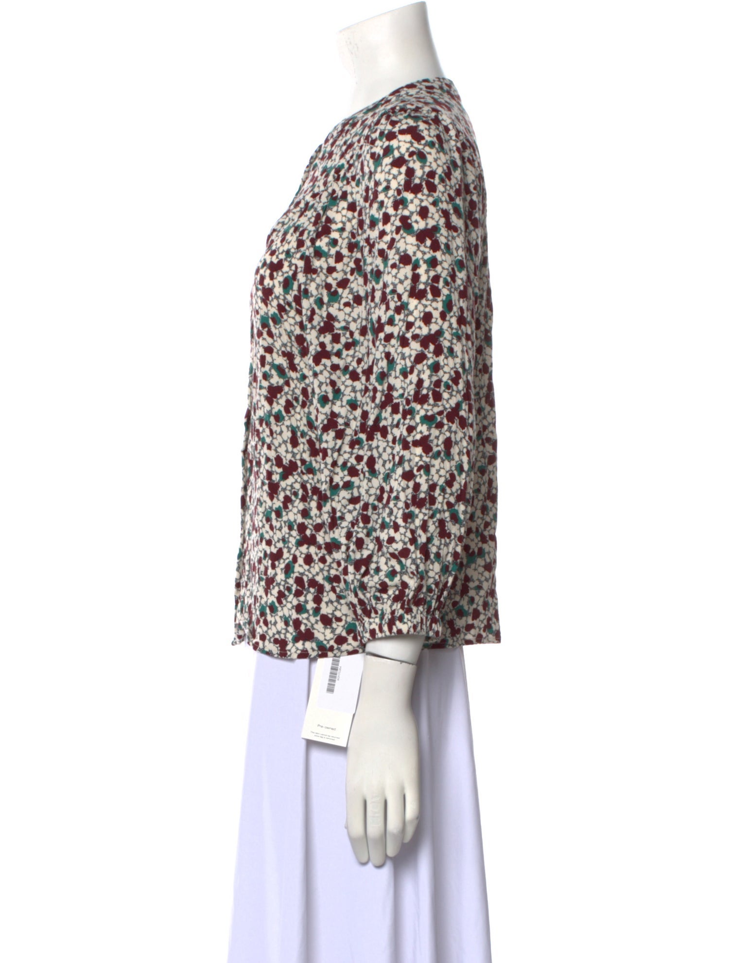 BA&SH Floral Print Crew Neck Blouse