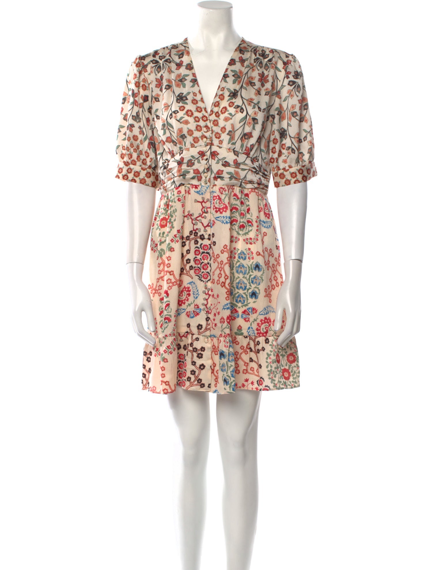 BA&SH Floral Print Mini Dress