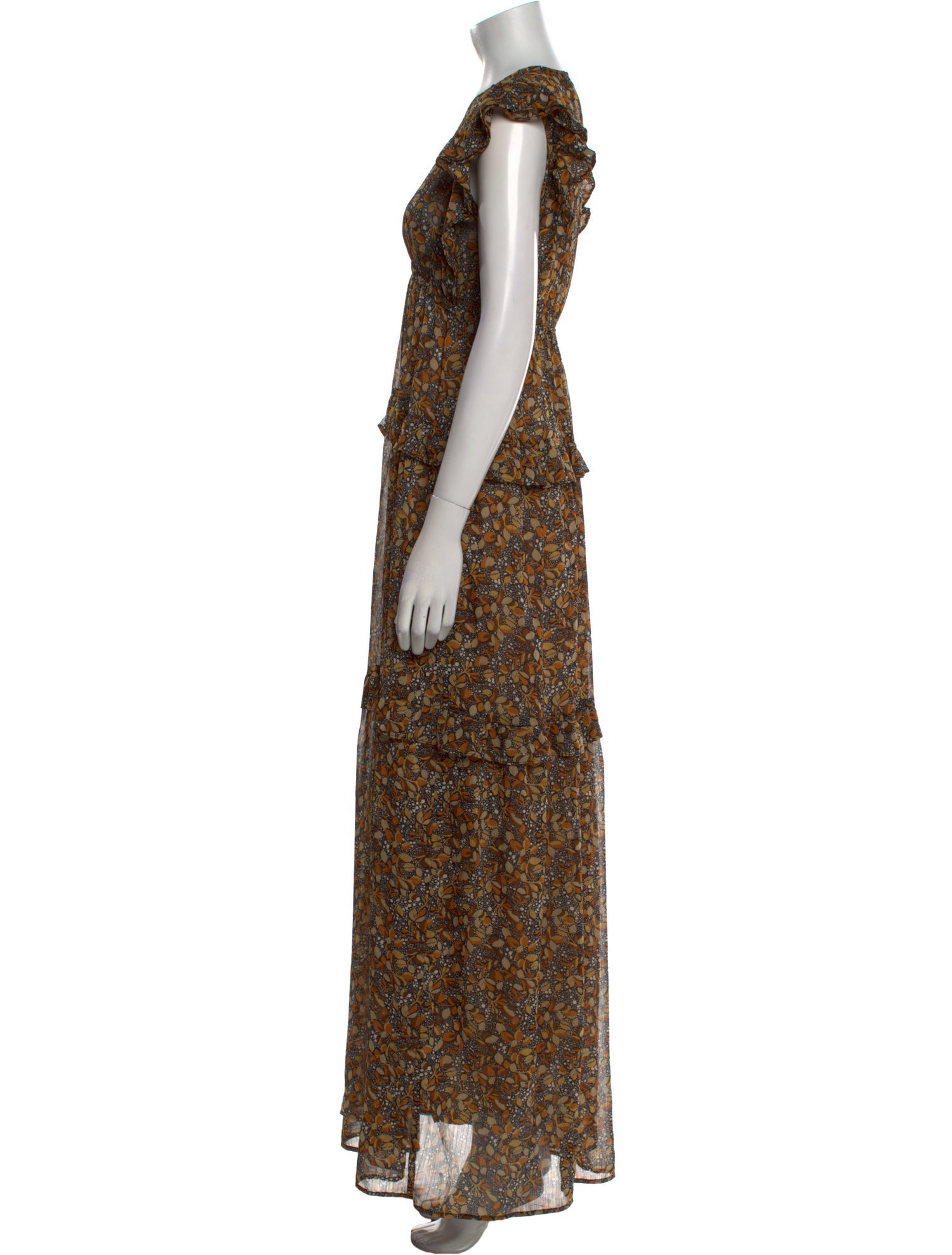 BA&SH Floral Print Long Dress