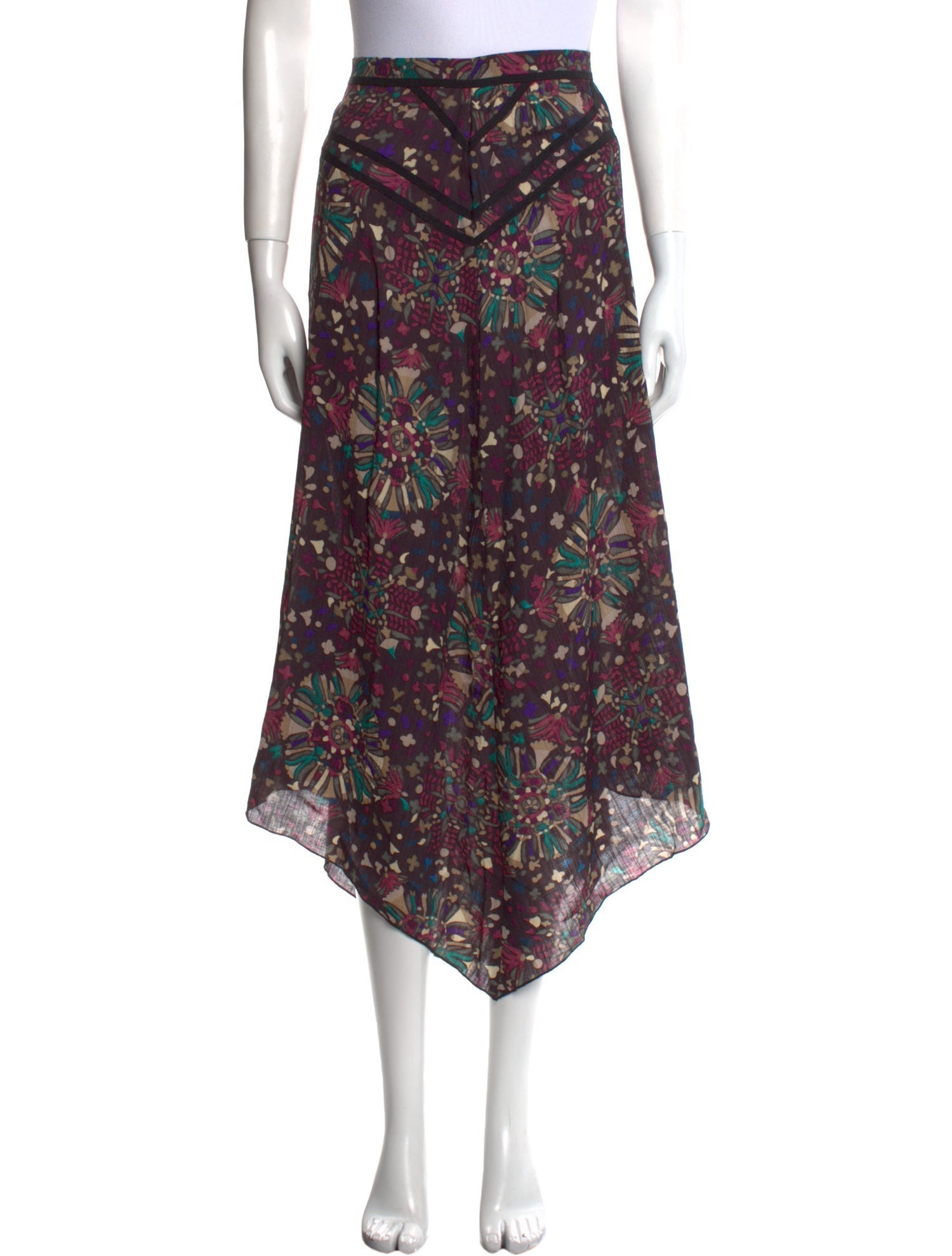 BA&SH Floral Print Midi Length Skirt w/ Tags