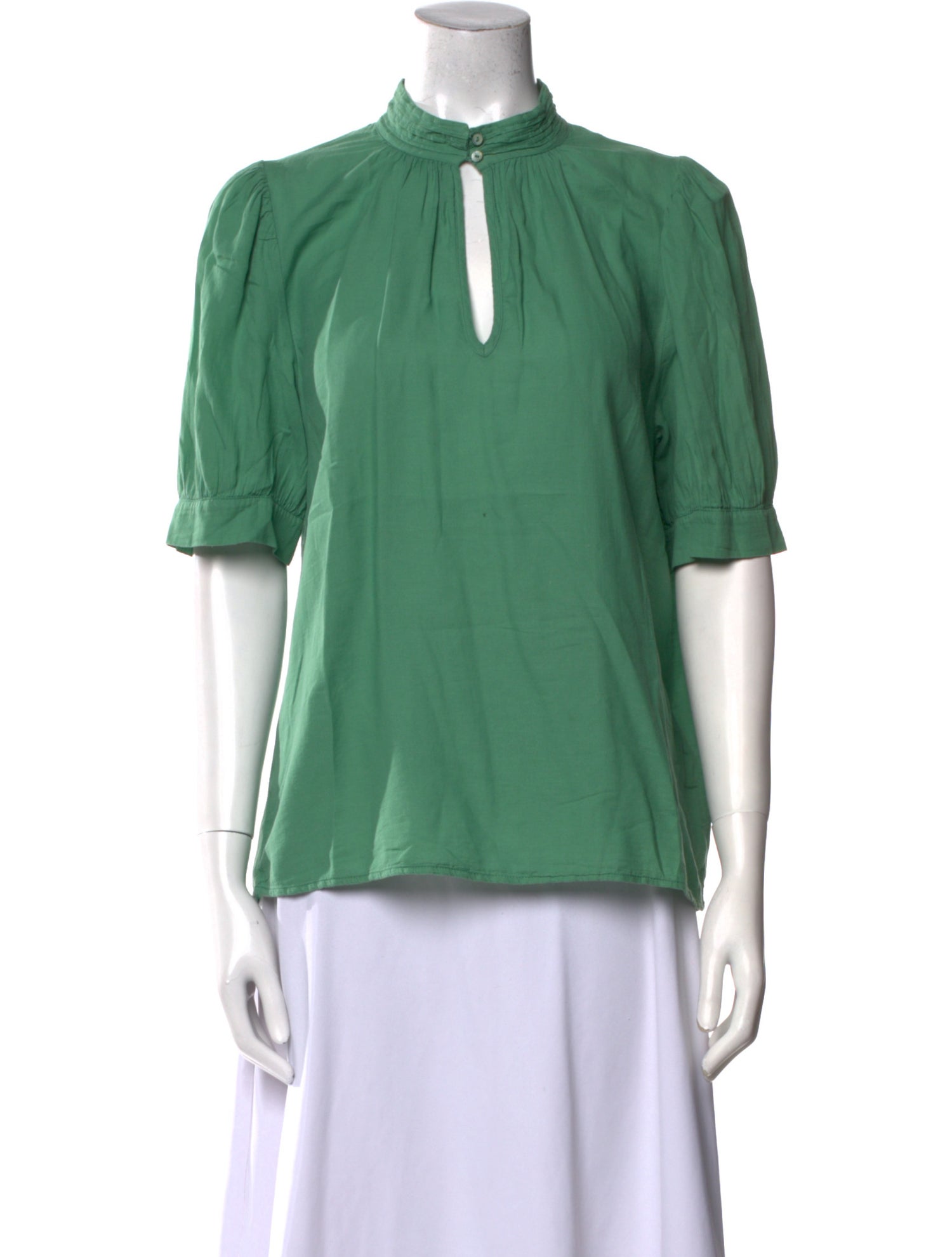 BA&SH Mock Neck Short Sleeve Blouse