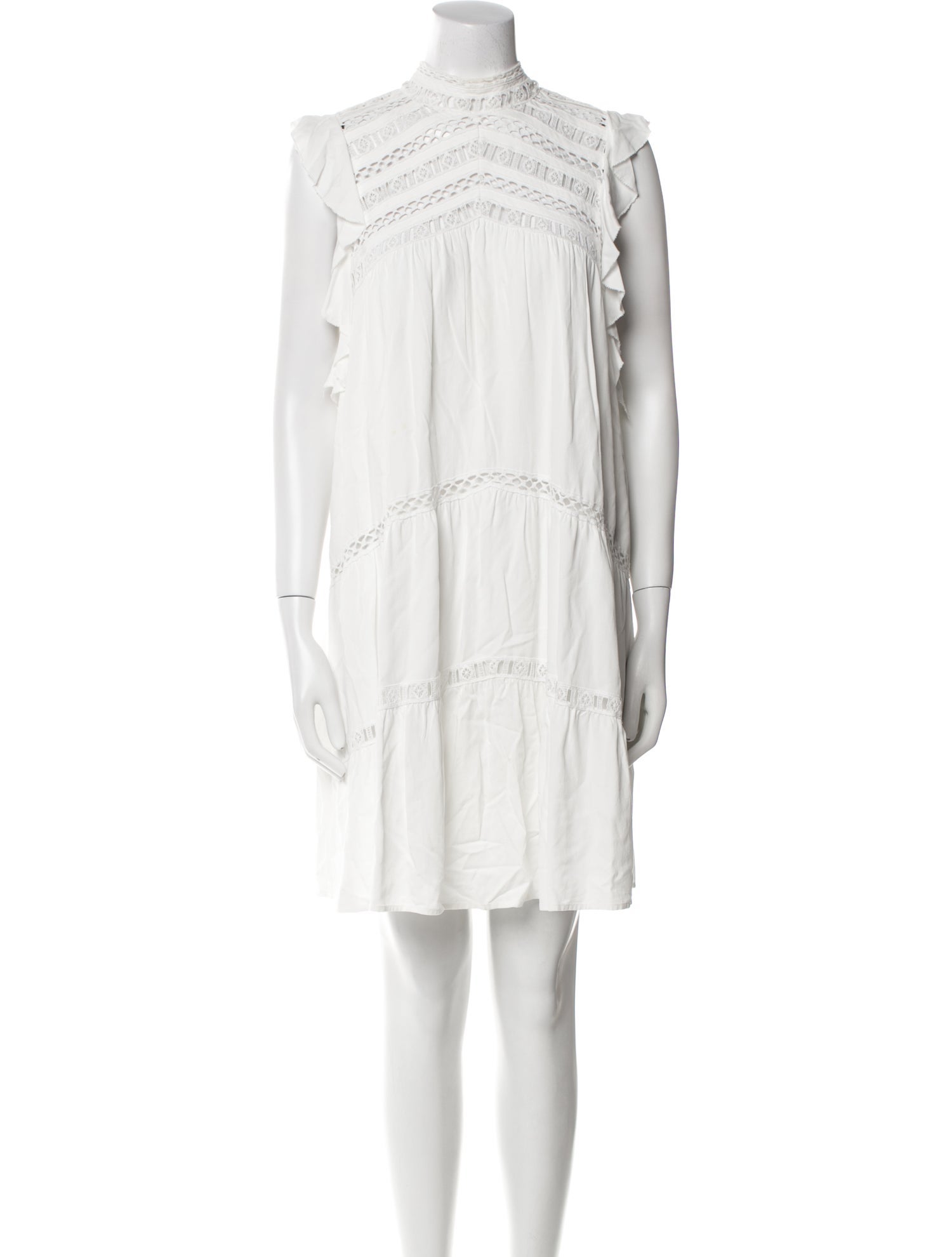 BA&SH Mock Neck Mini Dress