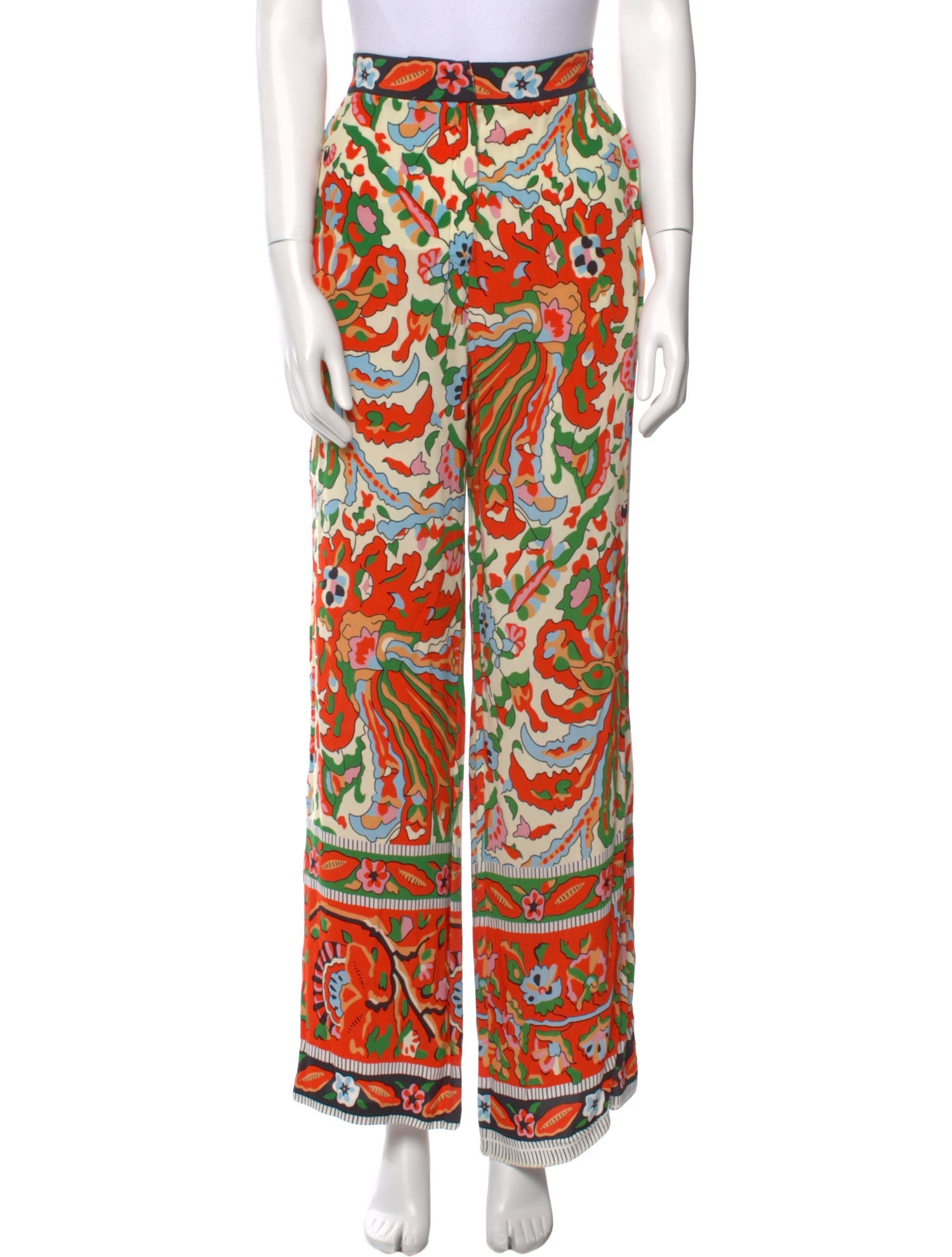BA&SH Floral Print Wide Leg Pants