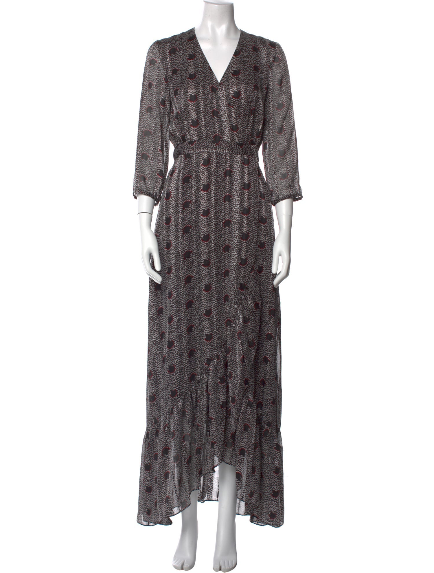 BA&SH Floral Print Long Dress w/ Tags