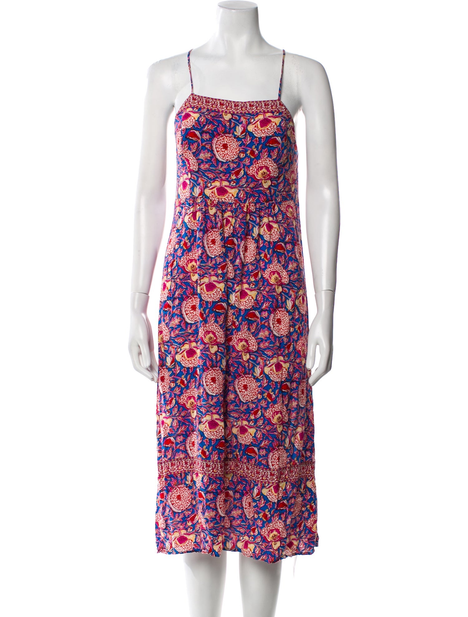 BA&SH Floral Print Midi Length Dress