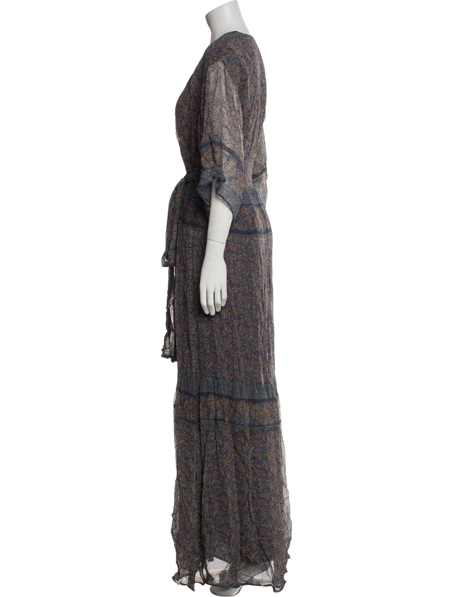 BA&SH Paisley Print Long Dress