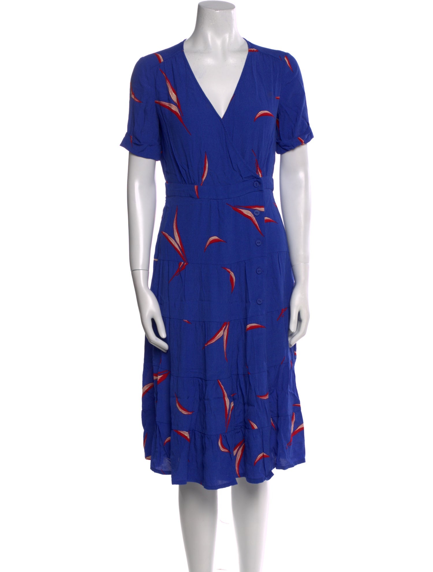 BA&SH Printed Midi Length Dress
