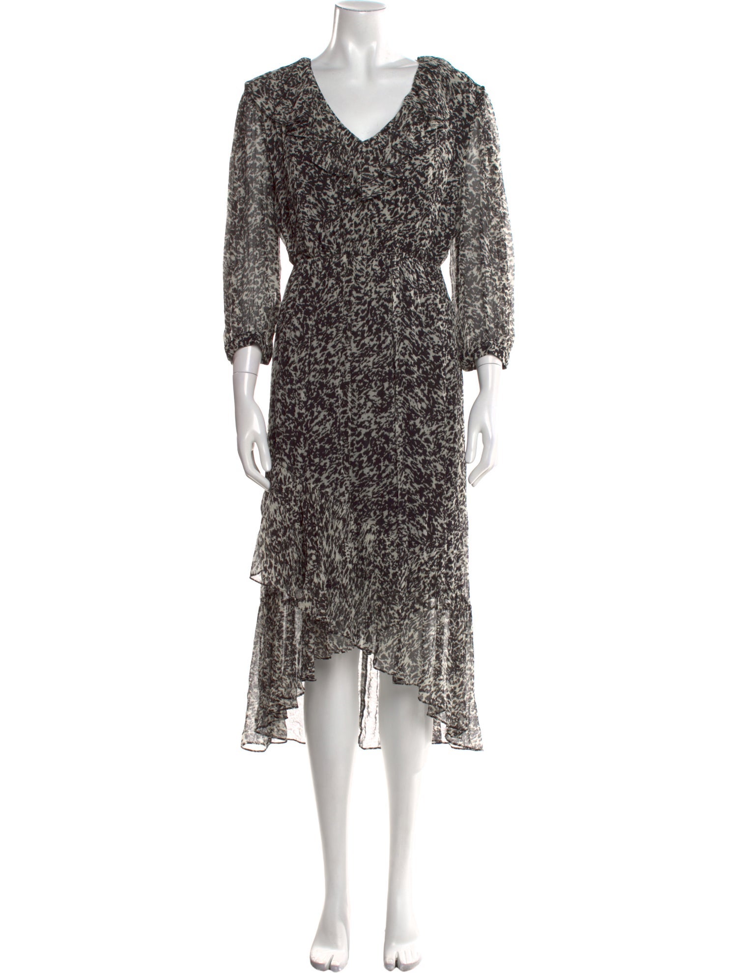 BA&SH Floral Print Long Dress