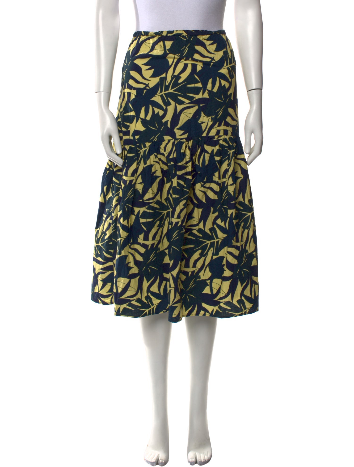 BA&SH Floral Print Midi Length Skirt