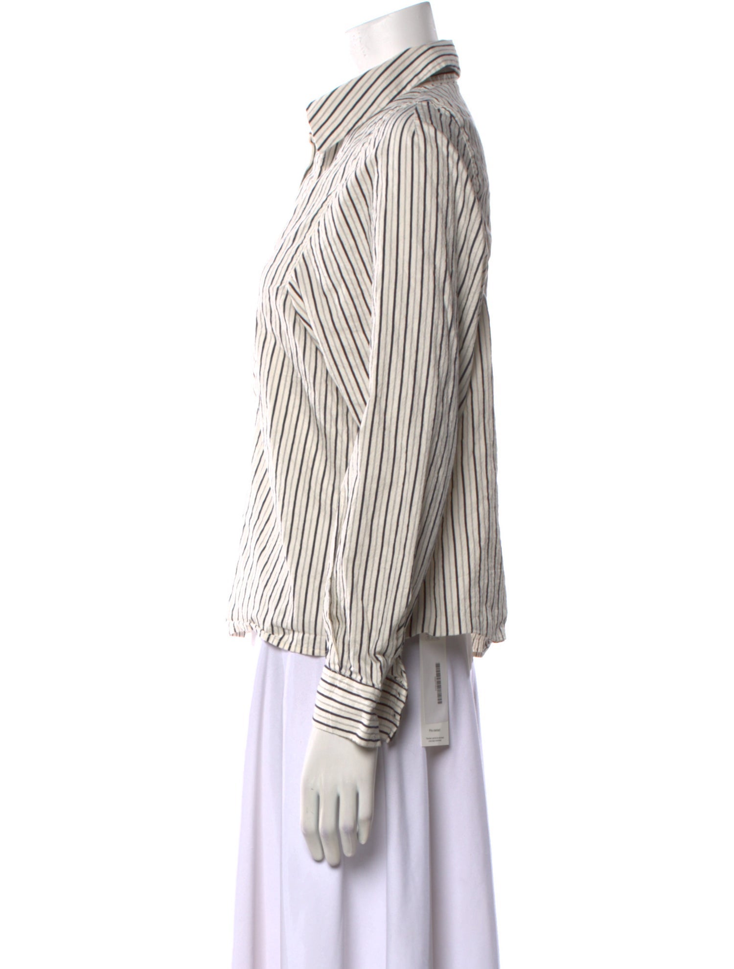 BA&SH Striped Long Sleeve Button-Up Top
