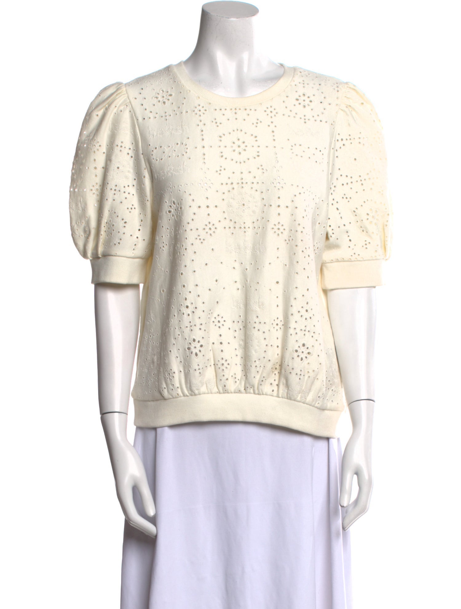 BA&SH Crew Neck Short Sleeve Sweatshirt