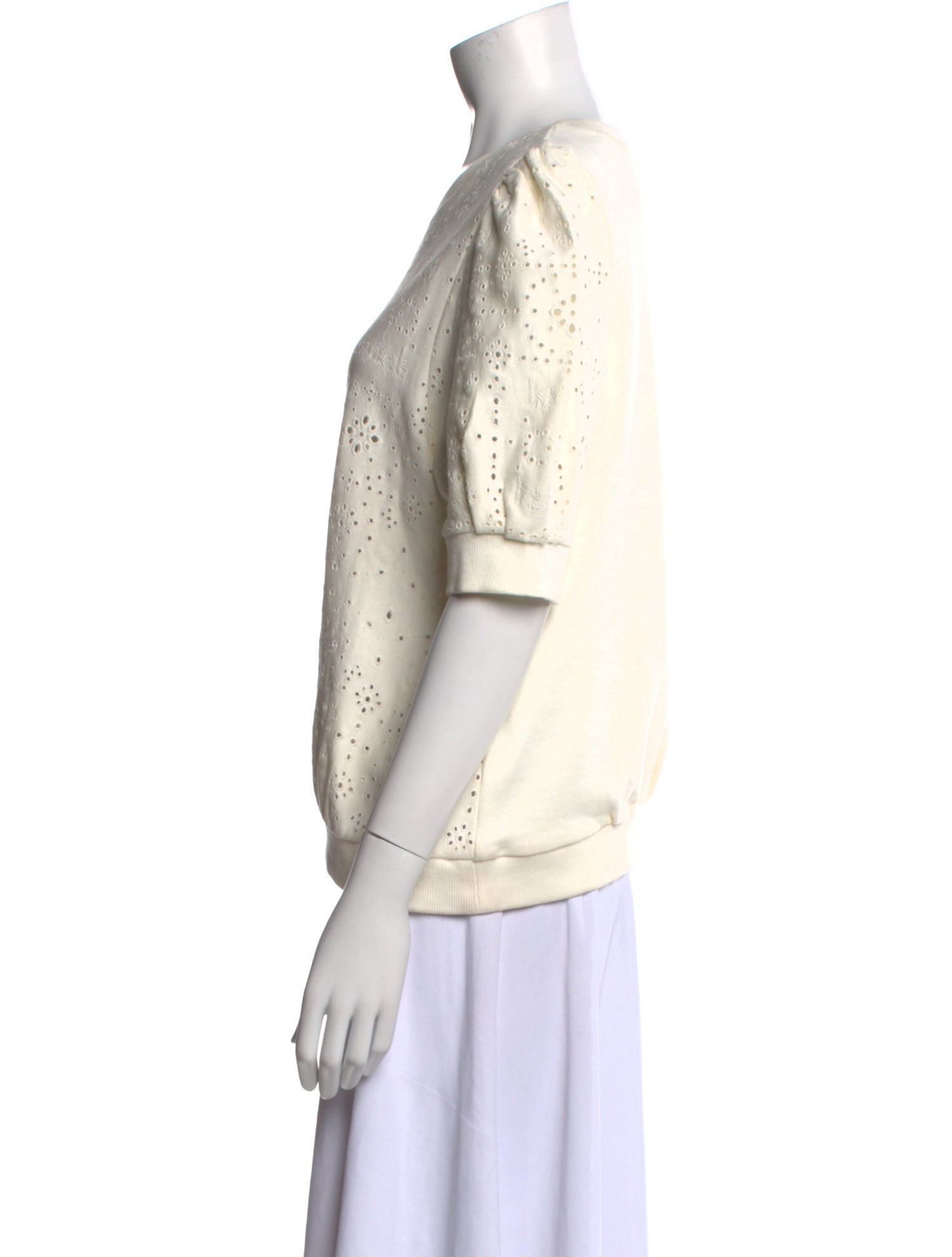 BA&SH Crew Neck Short Sleeve Sweatshirt