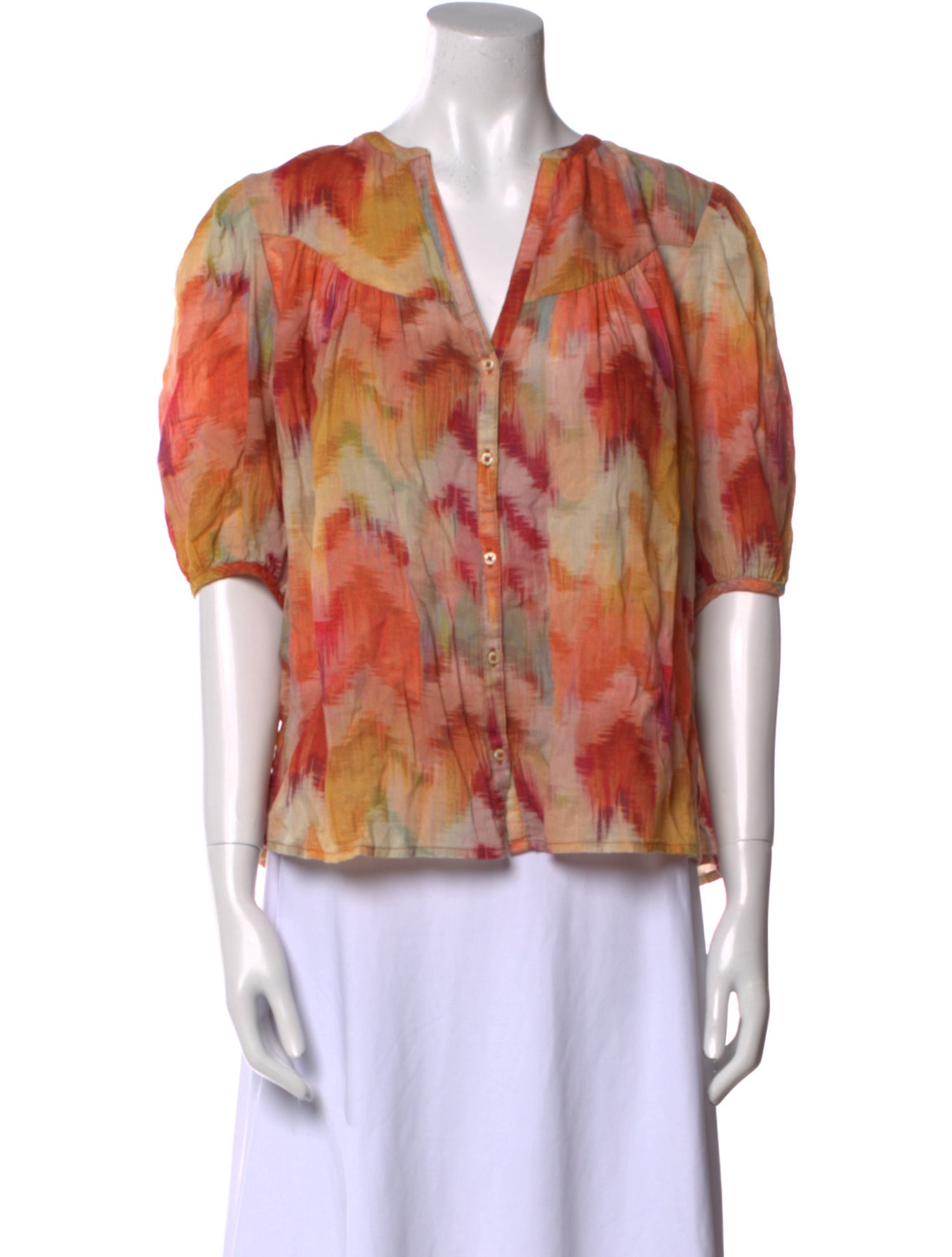 BA&SH Floral Print V-Neck Blouse