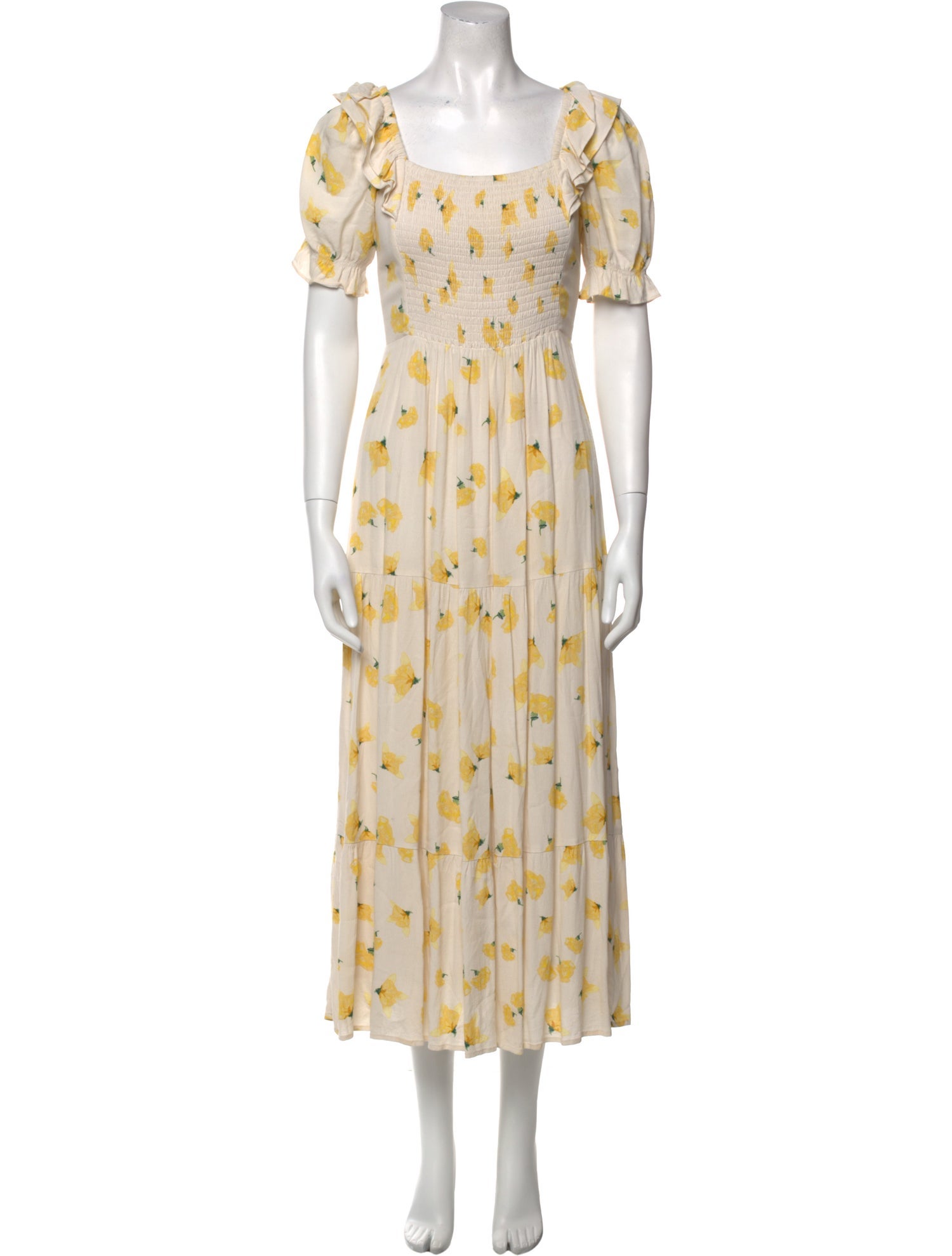 BA&SH Floral Print Long Dress