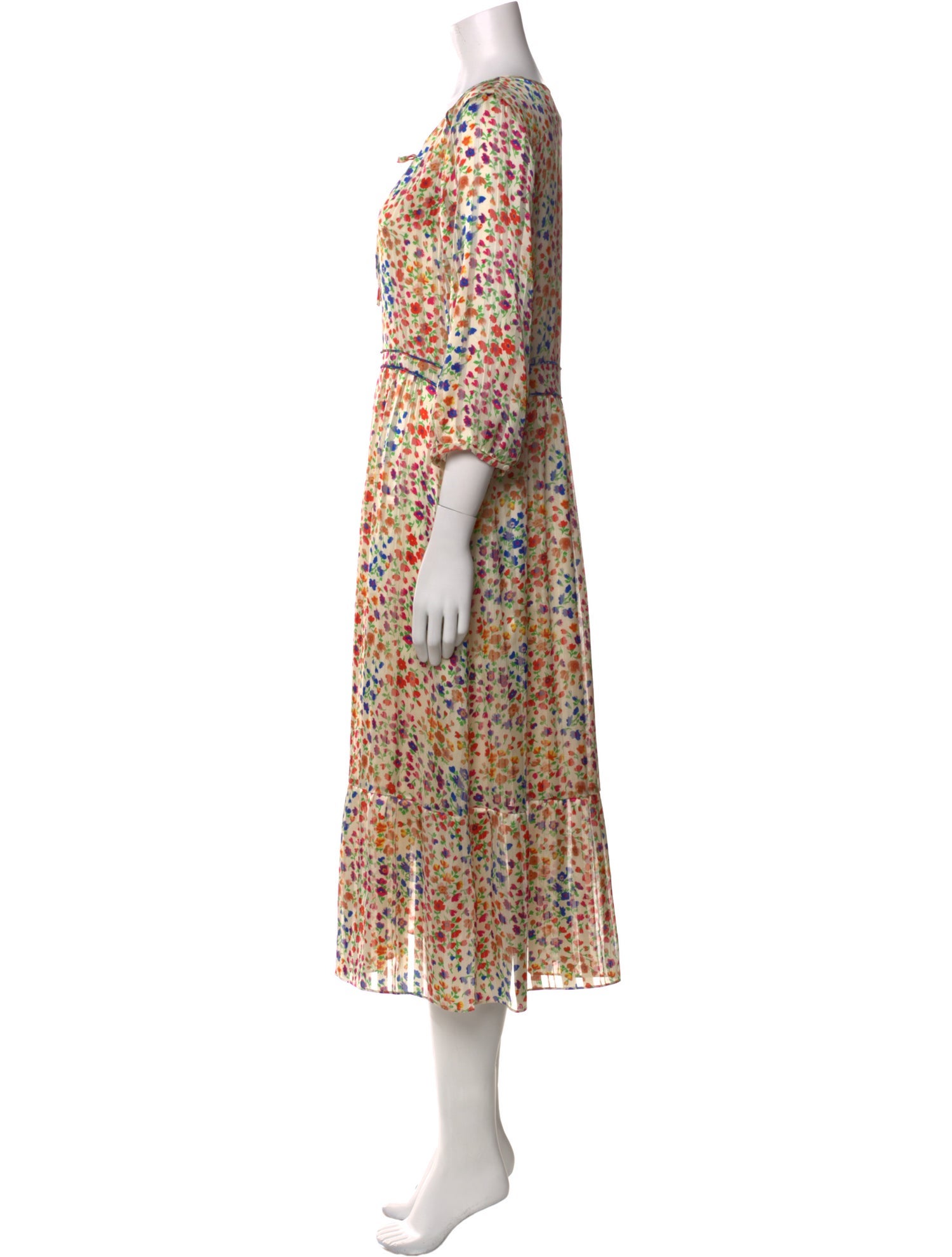 BA&SH Floral Print Long Dress